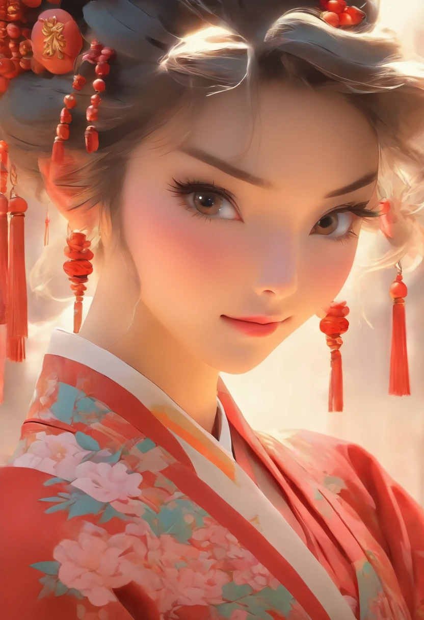 A beautiful young woman in a traditional Chinese costume, in the style of salon kei, Photo-realistic techniques, Kinuko Y. craft, UHD 32k, Sonian, classical, Historical Genre Scenes, Rostos serenos --AR 69:128 --s 750 --V 5.2