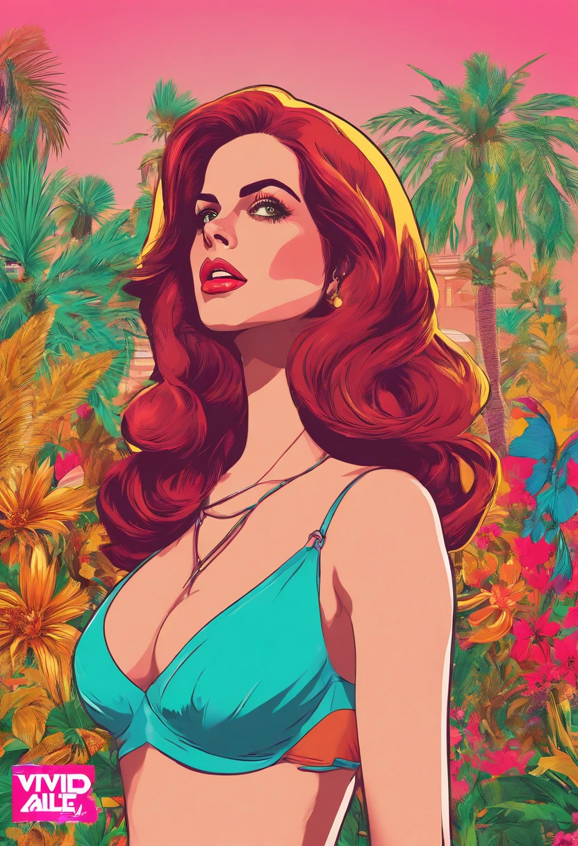 Lana del rey, (La mejor calidad,Ultra detallado,realista:1.37),hembra ,caderas anchas, pechos grandes, tacones altos, vivid colors