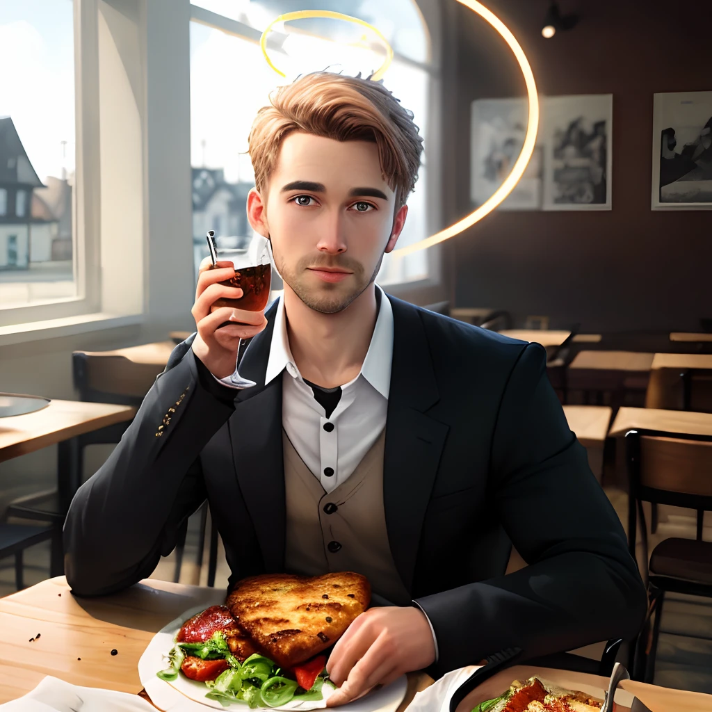 A Schnitzel with a halo