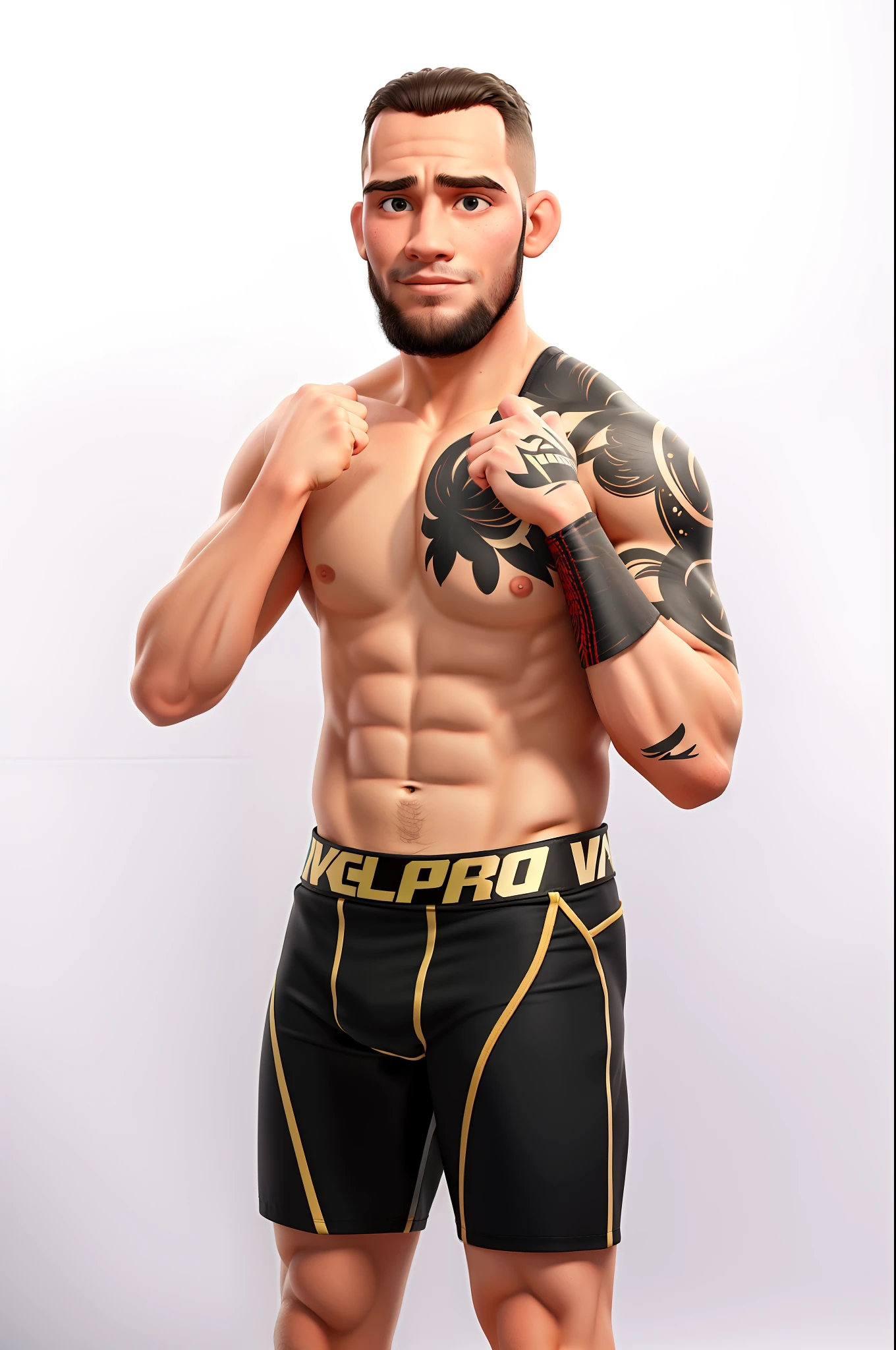 MMA fighter in the octagon