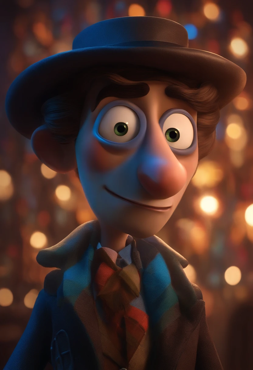 A Dream Architect Inspired by Pixar Animation, de perto. The character takes center stage with captivating facial expressions, oferecendo um toque de irrealidade