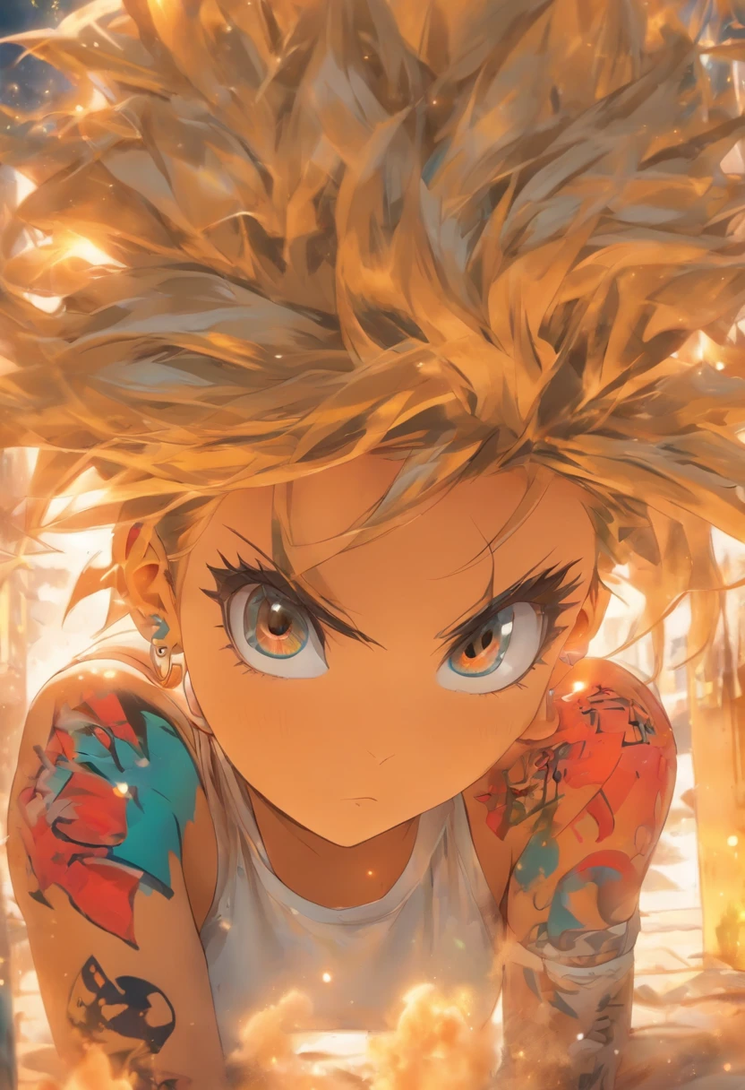 Uma garota coelho descolada e moderna, cabelos brancos, olhos azuis, usando roupas hip hop resgadas, usando um capuz, Ripped graphic t-shirt and ripped jeans, toneladas de tatuagens e piercings, fundo estilo graffiti, Antecedentes altamente detalhados, Obra-prima perfeita, alta qualidade, high resolution, nua, mostrando os peitos, knead her own bare breasts, peitos nus, gozada no rosto, esperma no rosto, vagina molhada, facial expression of pleasure