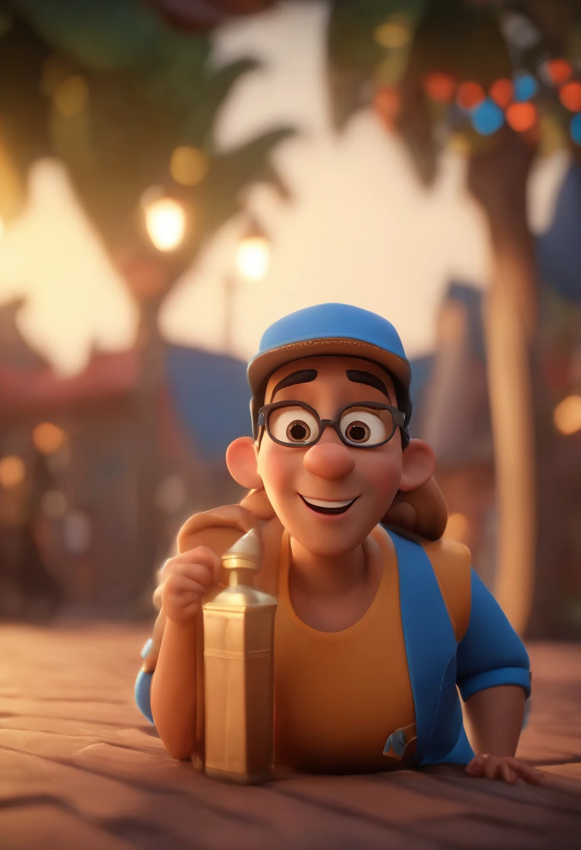personagem dos desenhos animados de um homem com uma camisa azul, animation character, Caractere estilizado, animation style rendering, 3D estilizado, Arnold Maya render, 3 d render stylized, toon render keyshot, Personagem 3D, Personagem 3D, 3d rendering stylized, 3 d character render, personagem de desenho animado, Personagem de close up, Pose de personagem, (Estilo Pixar) (master part:1.2) (Bokeh) (best quality) (pele detalhada) (textura detalhada) (8k) (argila) (Cinematic lighting) (foco nítido