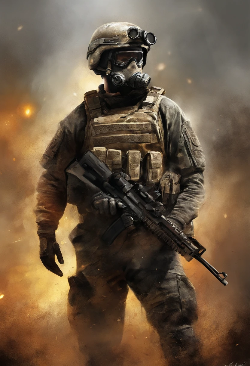 Max Quality, Dramatic lighting, pose amenazante, fierce expression, Epic atmosphere, (((Casco de guerra ))), (((Toma de cuerpo completo))),Un soldado del ejercito argentino, uniforme militar camuflaje arena con bandera argentina en brazo derecho, ciborg, Estilo cyberpunk, mecanismo, ((Detalles intrincados)), HDR, ((Detalles intrincados, hiperdetallado)), Incandescent lamps, Cinematic shot, vignette, Efecto Bokeh Beckground, (Caninos), (Toma de cuerpo completo).