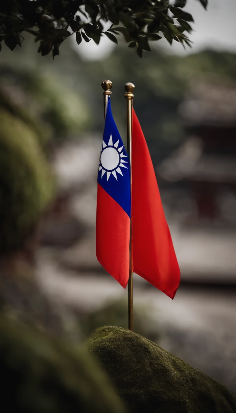 Flag of Taiwan with fringe on the edge🇹🇼