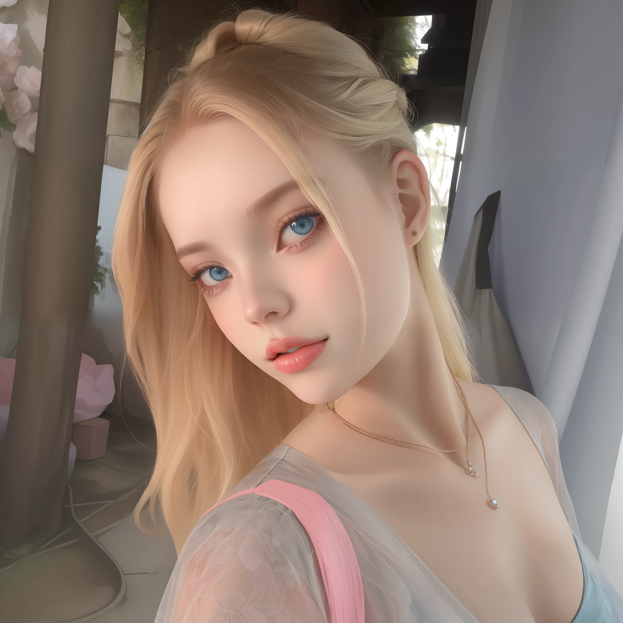 mujer rubia con ojos azules y un bolso rosa posando para una foto, Dasha Taran, Cara como Ester Exposito, anya taylor joy, Anya Taylor-Joy, anya taylor - joy, Modelo de Instagram, Yelena Belova, Eva Elfie, Angie Glocka, sydney sweeney, Hermosa modelo joven, Imagen filtrada, Hermosa modelo, angelina stroganova