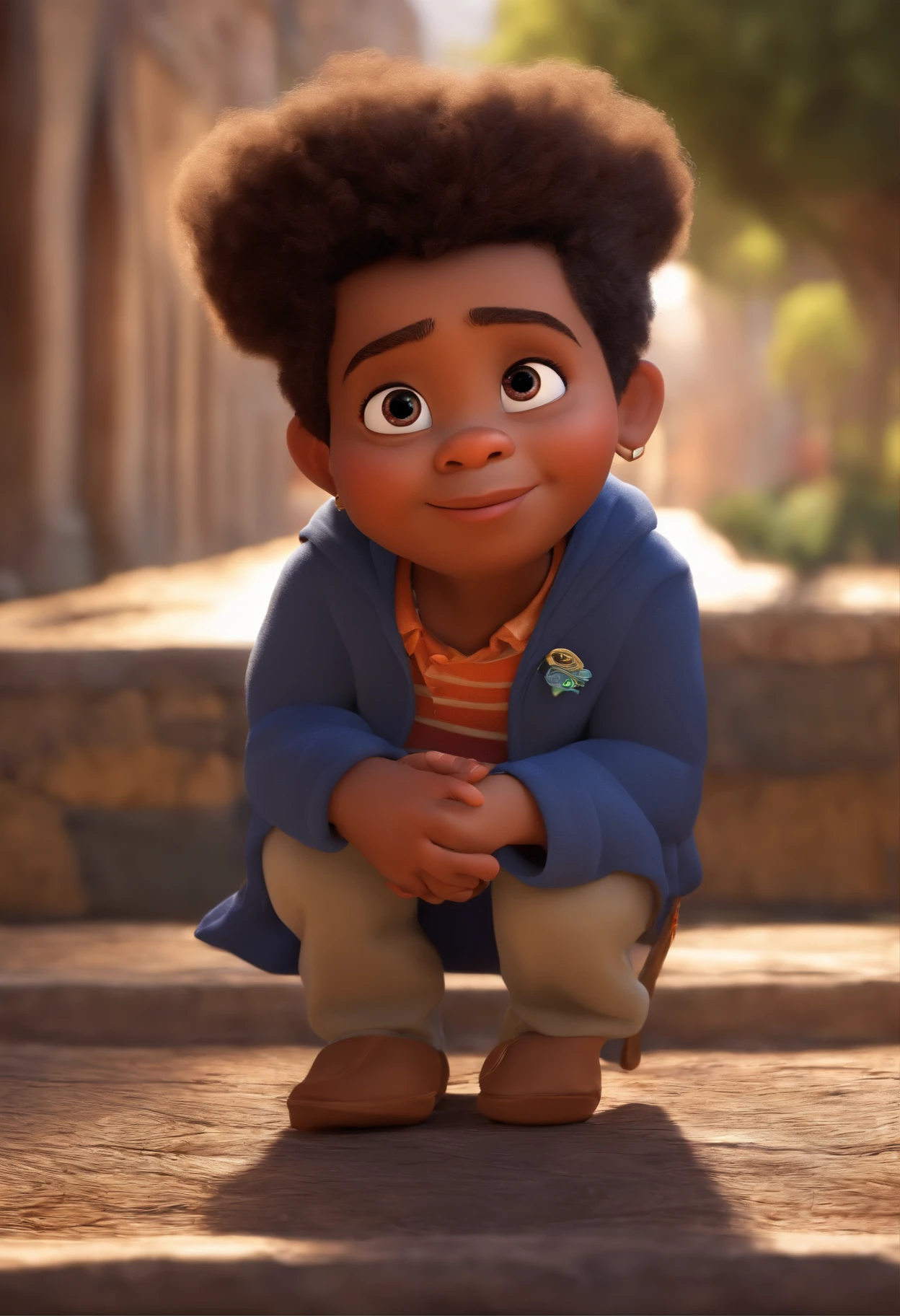 description: Make a girl
Features: He's 5 years old
Scenario: Tipo de desenho Disney
Compartilhar: He's dressed like a black graduation roula 
quality: Pixar, ..3d, Disney

Criando Personagem Disney, Pixar