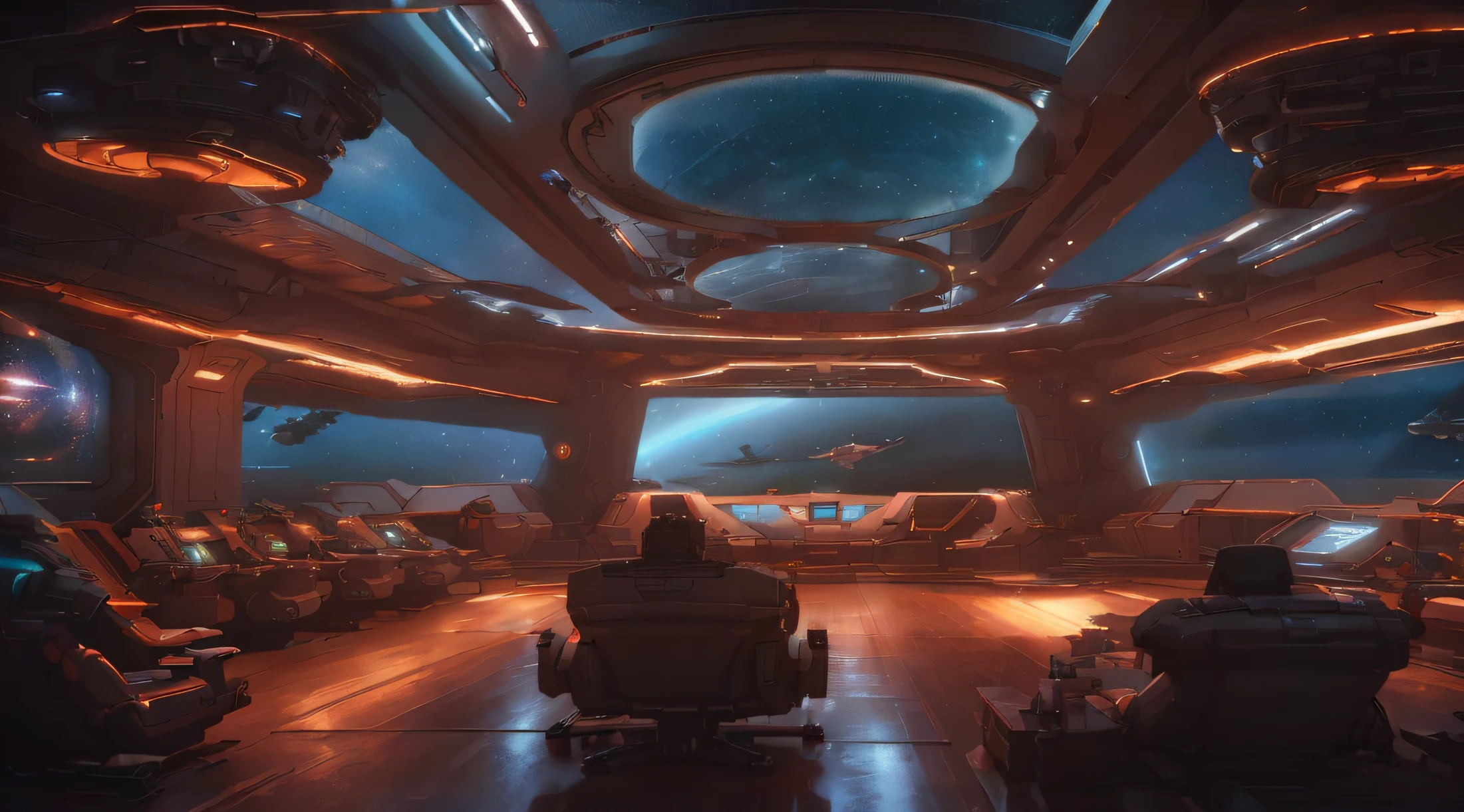 a spaceship room with a view of the earth, depicted as a scifi scene, star citizen halo, star citizen digital art, cinematic scifi shot, star citizen concept art, 8 k high detail concept art, scifi scene, star citizen, interior of an spaceship, an epic space ship scene