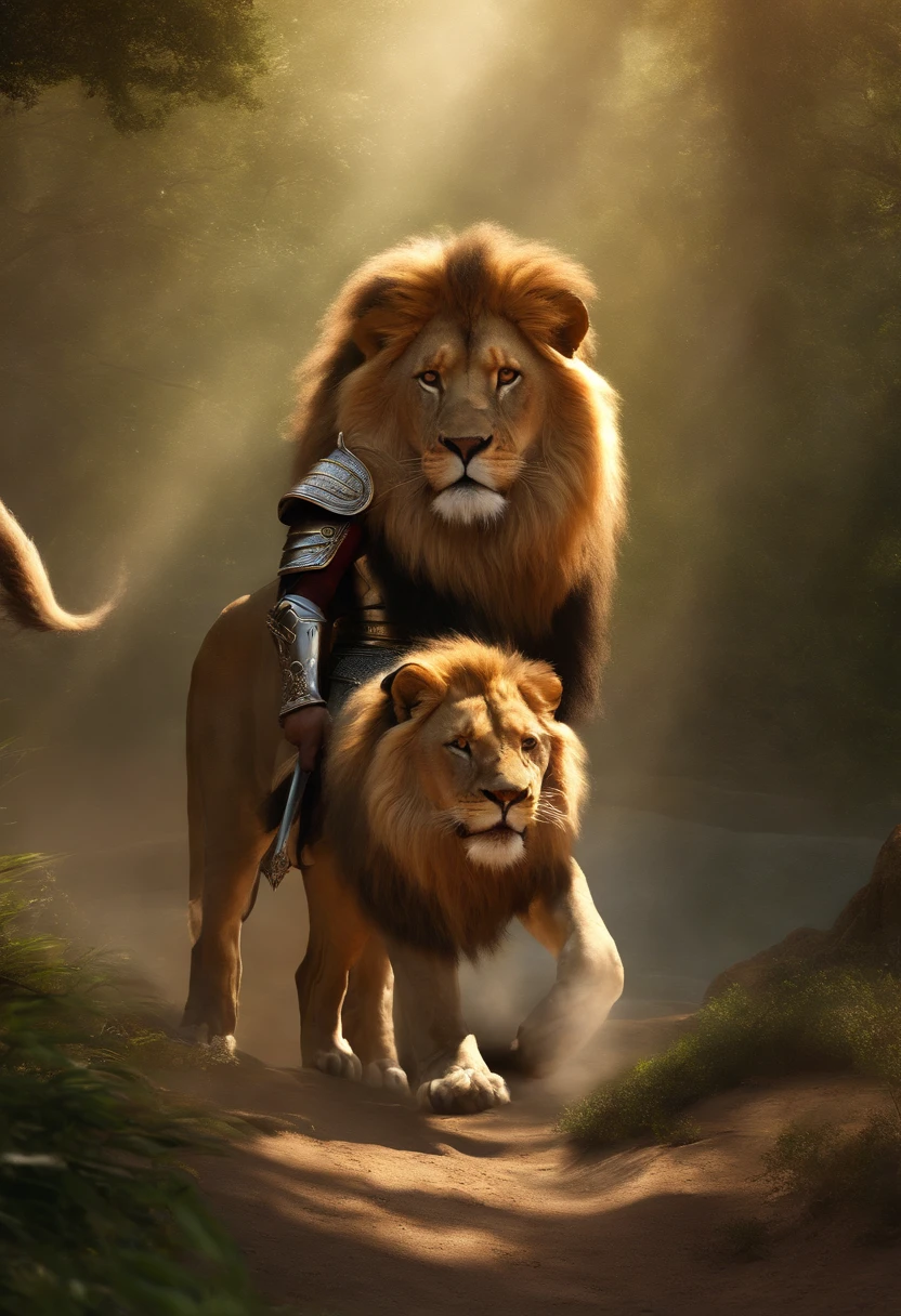 Lion Knight, aliolia, Realista en el santuario, Atacando, saltando