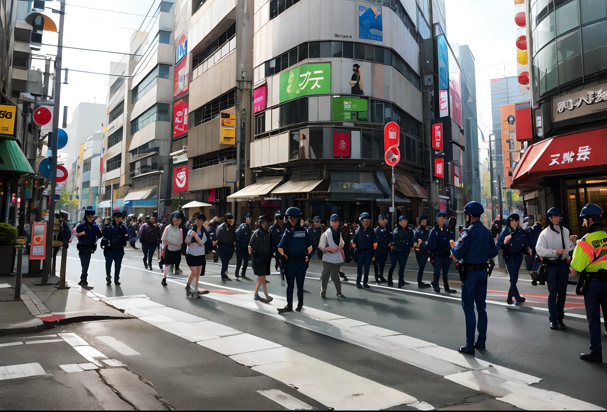 Japanese police on the street