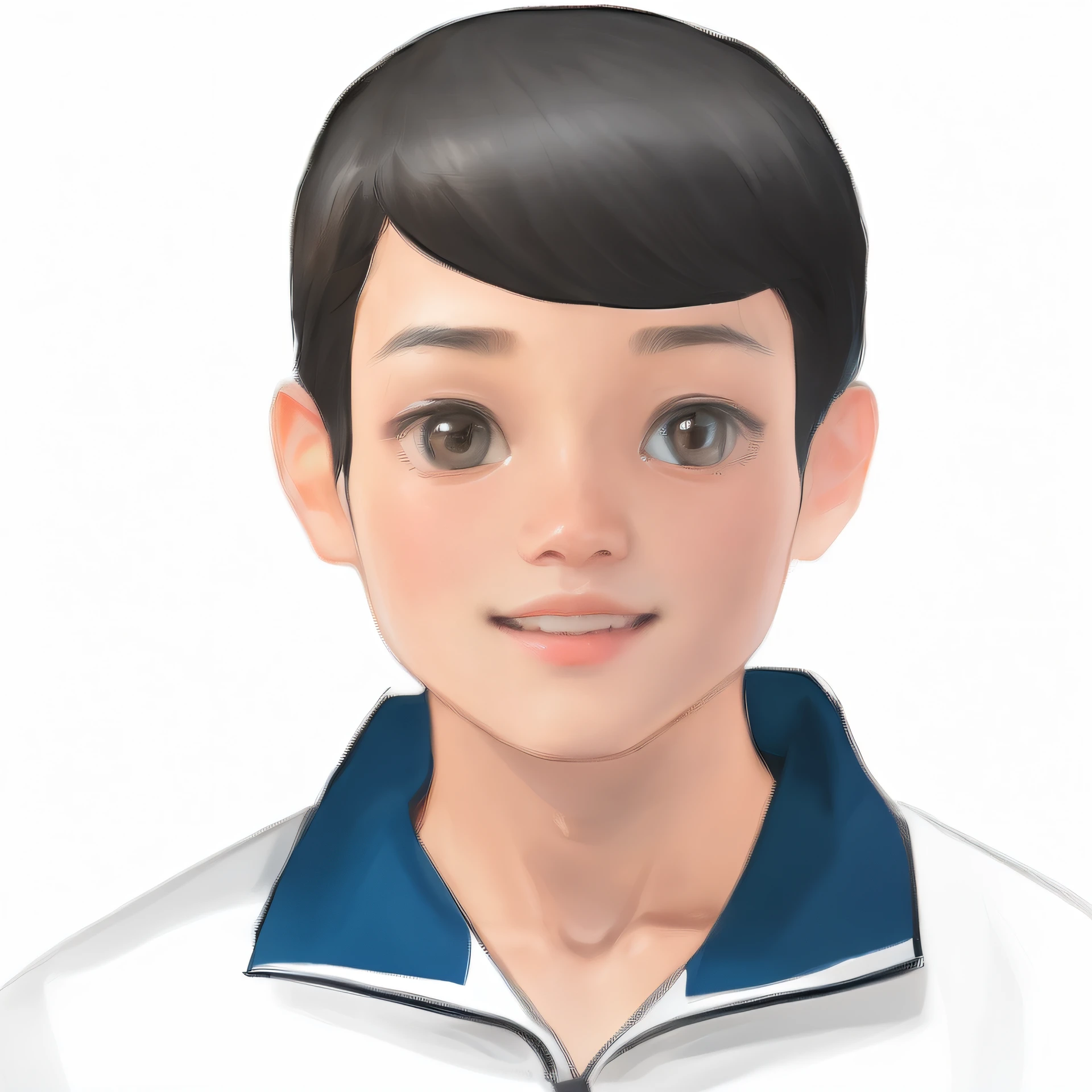 (The face does not change),RAW photo,3D magnesium rendering,(high detal.), zbrush,Masterpiece, (Best quality), Symmetrical and realistic, fiercely adorable expressions,largeeyes,Good facial features,Delicate and handsome,Soft lighting.rendering by octane, Digital painting, art stations, Fur Betley, (Task lighting, Studio light, Volume method:) Handsome Chinese boy, Wear a school uniform,oil painted