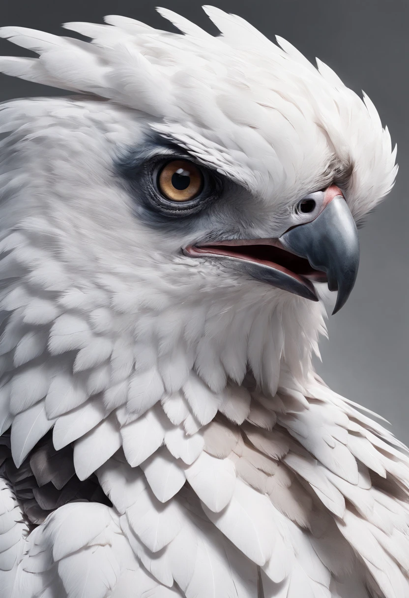 Splash art, a harpy eagle head, ((white background)), piercing eyes, epic Instagram, artstation, splash style of colorful paint, contour, hyperdetailed intricately detailed , unreal engine, fantastical, intricate detail, splash screen, complementary colors, fantasy concept art, 8k resolution, deviantart masterpiece, oil painting, heavy strokes, paint dripping, splash arts