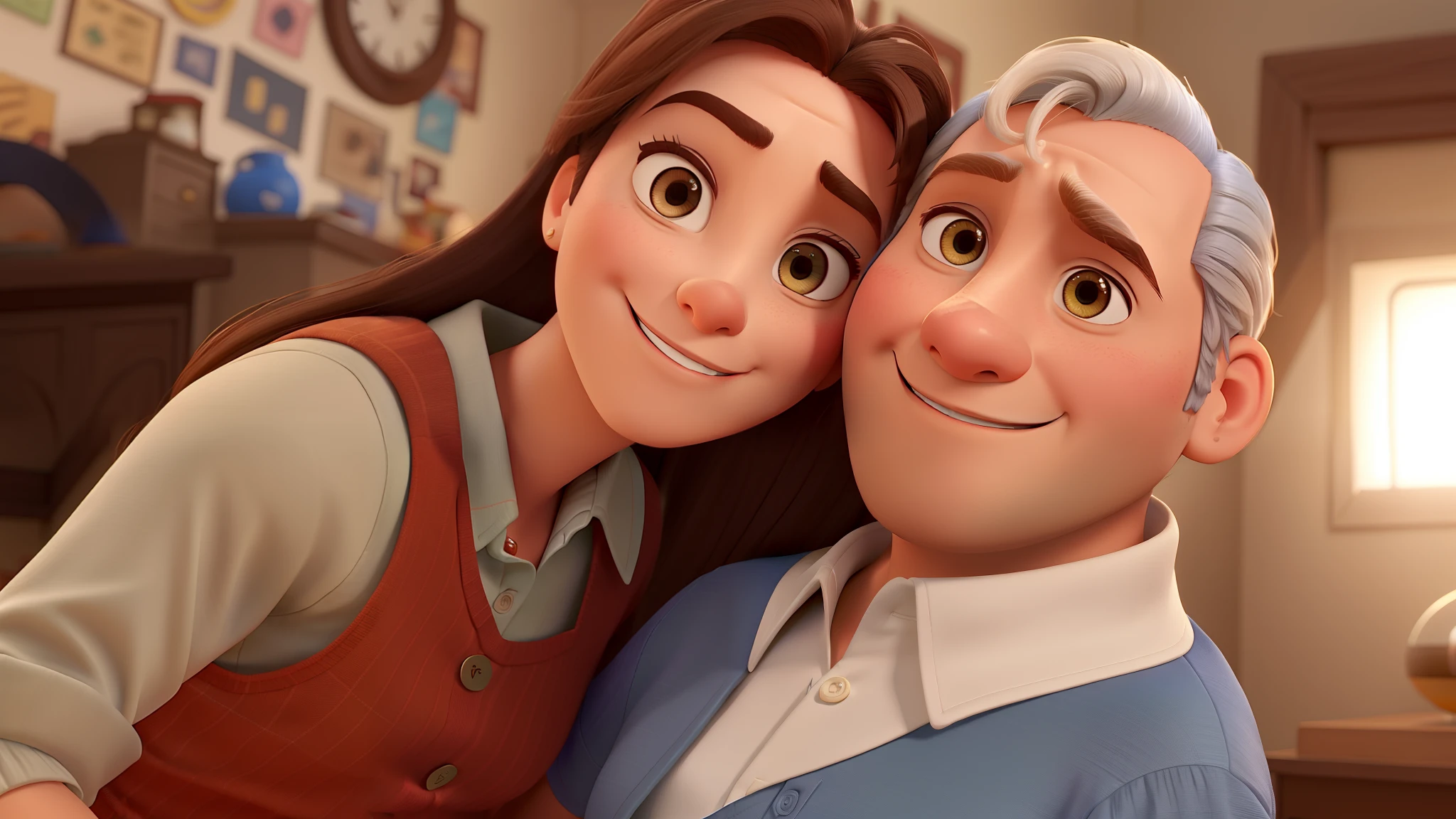 casal homem e mulher no estilo Disney Pixar, alta qualidade, melhor qualidade