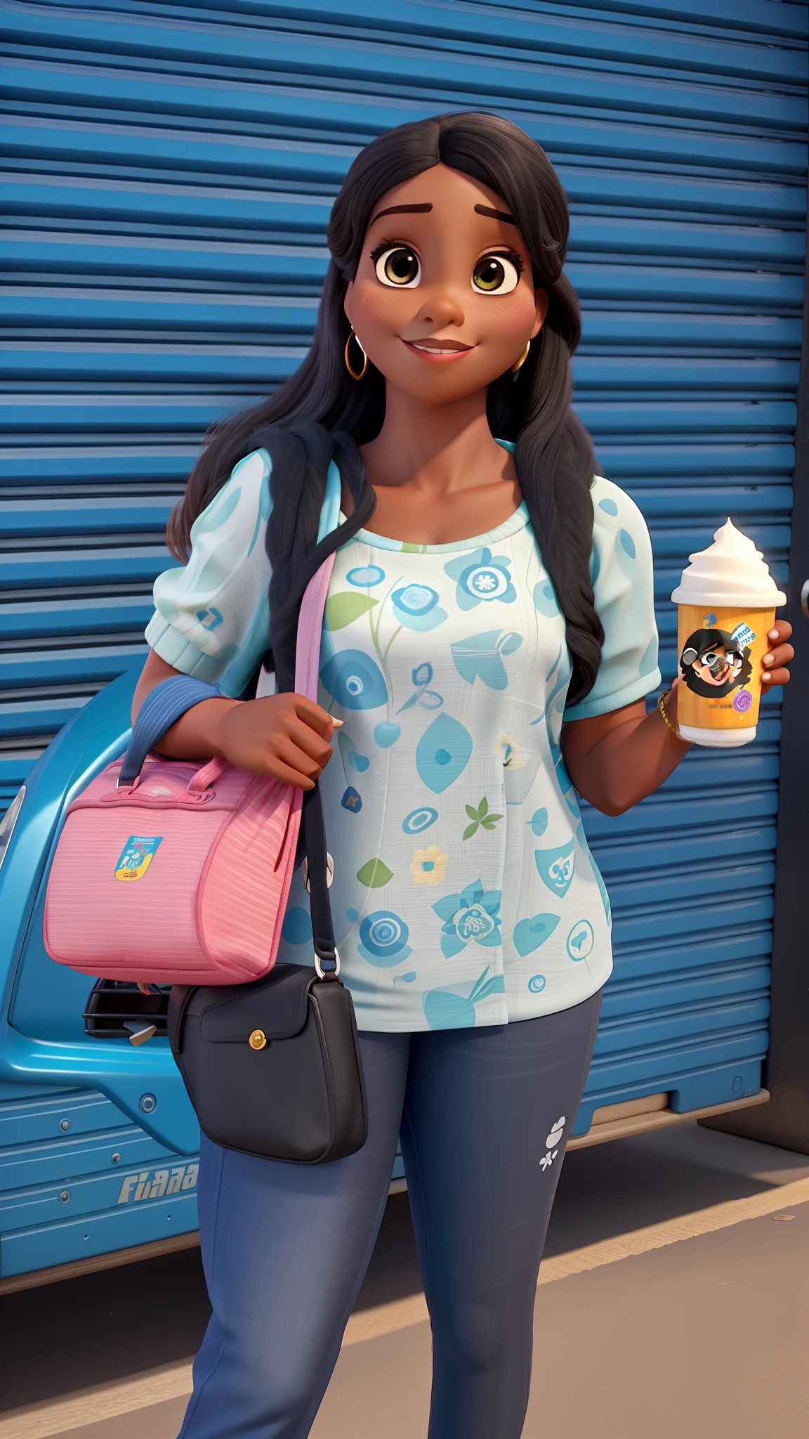 Alta qualidade, estilo pixar, mulher negra👩🏾.