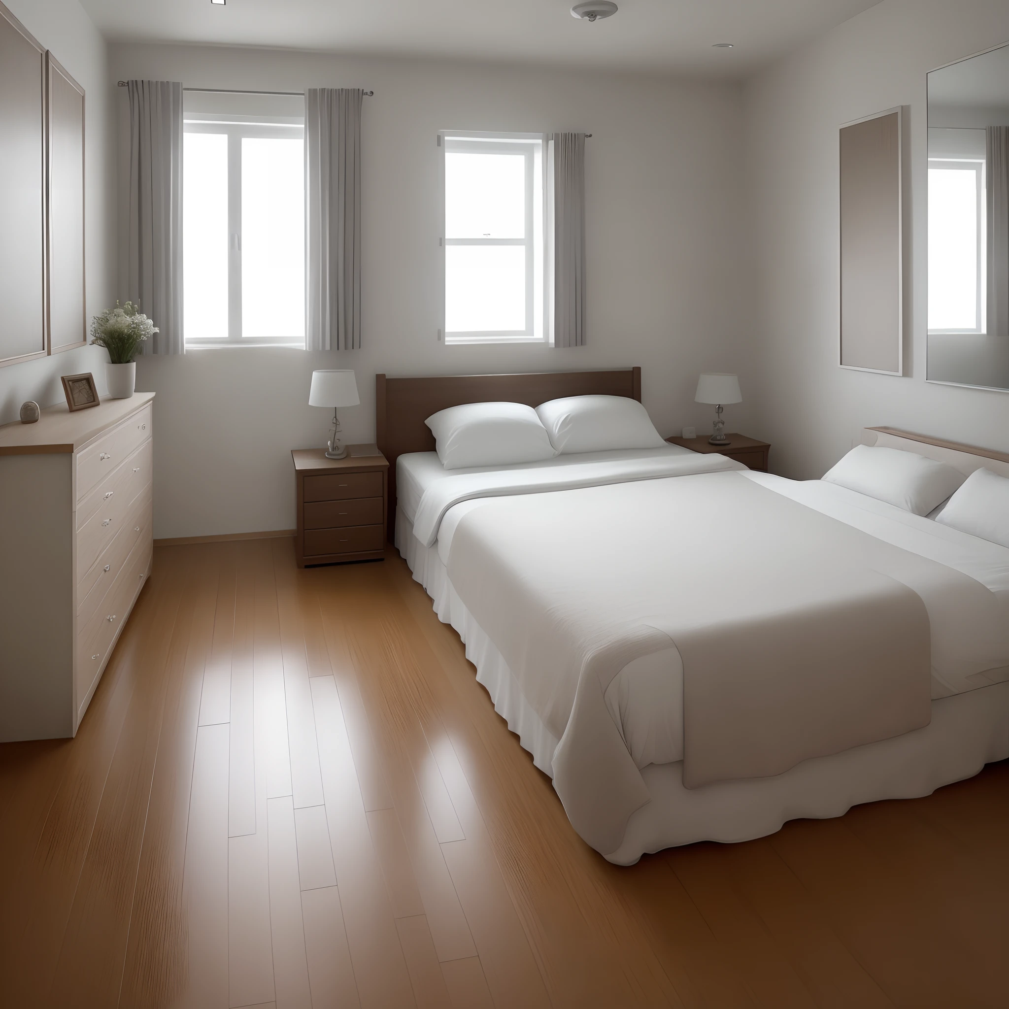 room interior Fashionable monotone popularity spotless