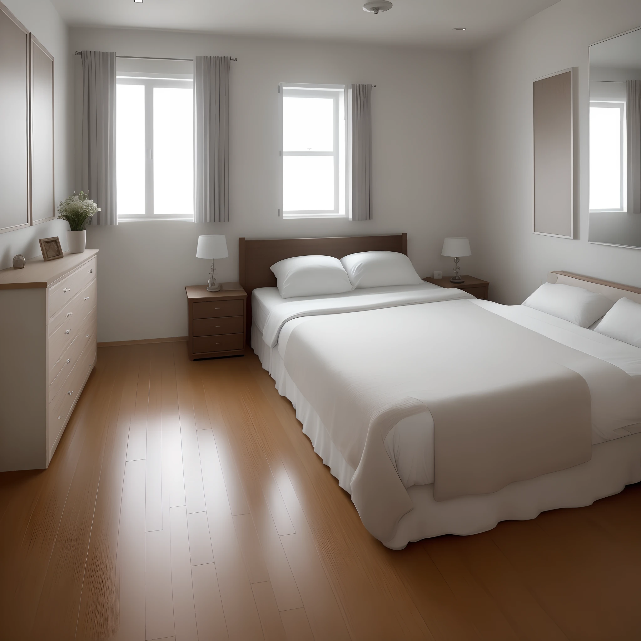room interior Fashionable monotone popularity spotless