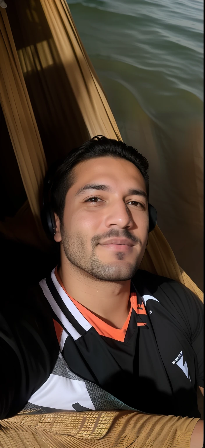 There's a man who's lying in a hammock, Streamer do Twitch / Jogador Ludwig, Fotografia selfie 8k, david rios ferreira, Markiplier, inspired by Joaquín Torres García, uma foto de um homem, last photo, foto retrato, Juanjo Guarnido, foto selfie, imagem interna, foto de perfil 1024px