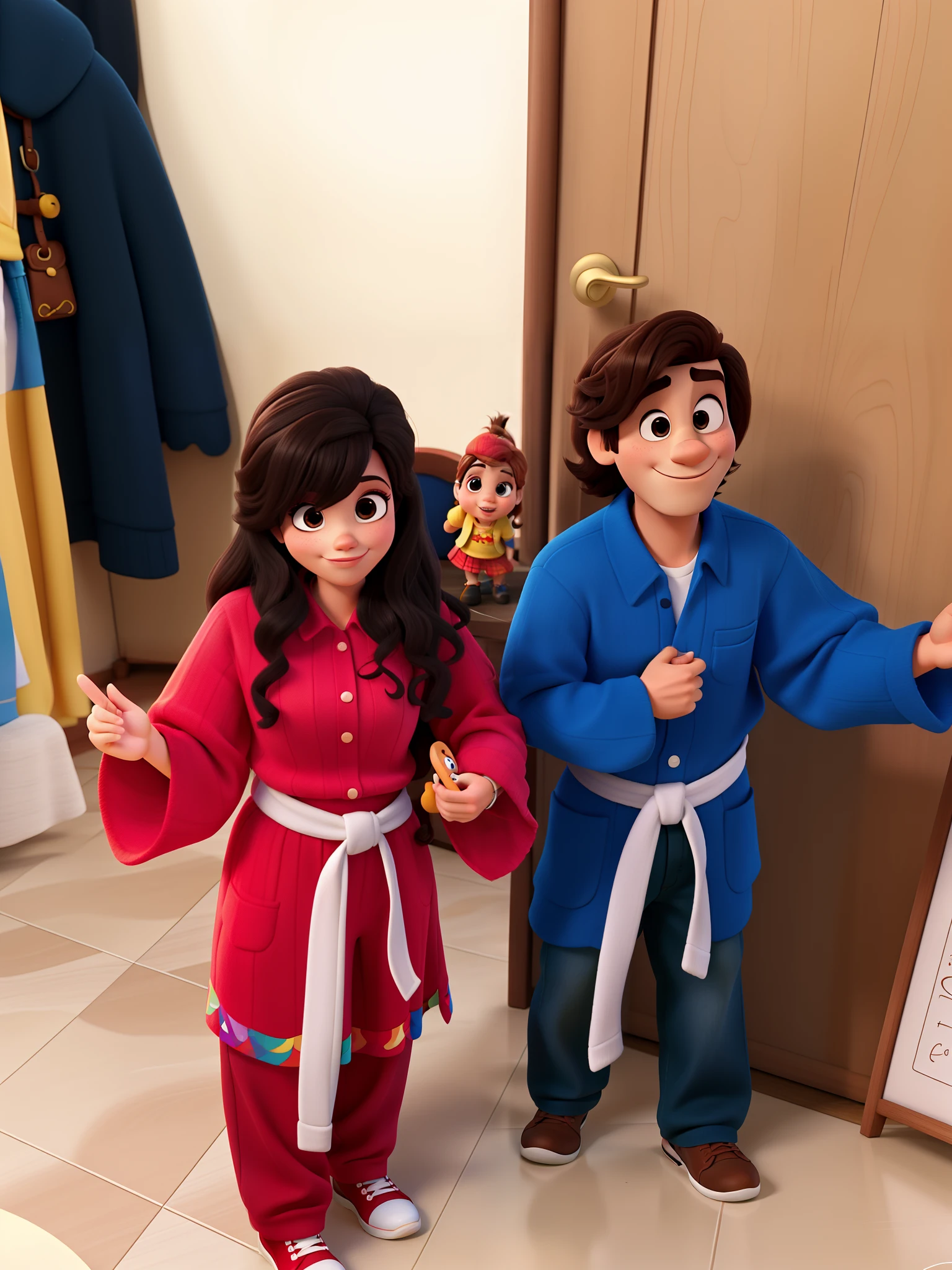 Casal estilo Disney pixar, alta qualidade, melhor qualidade