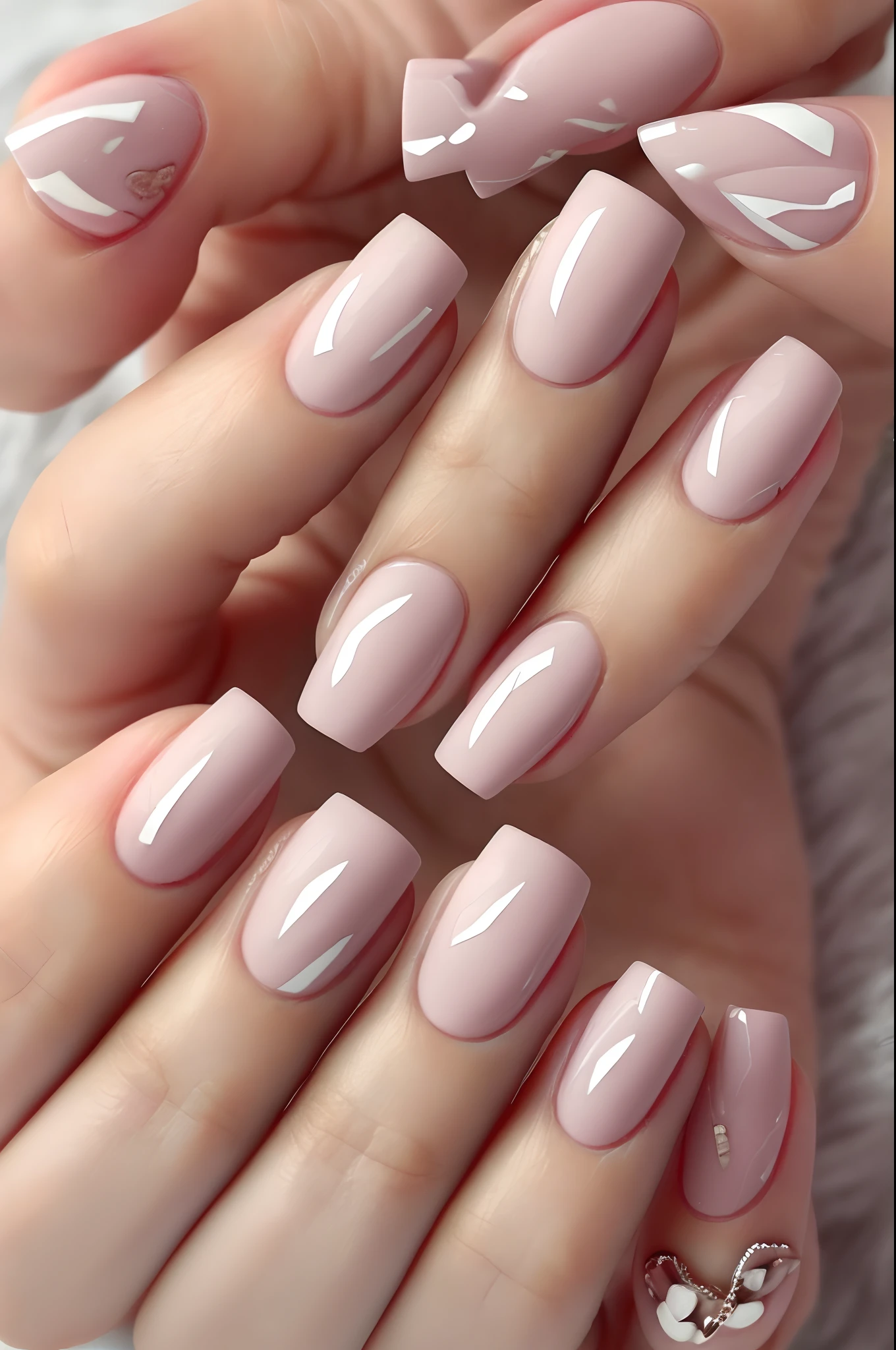 Modern November French tip nails