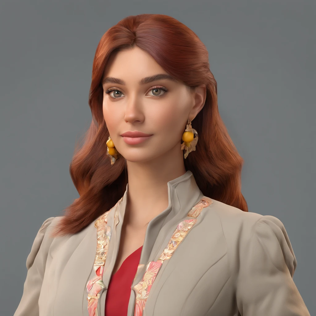 (Retratos femininos surrealistas), (arte de fantasia sombria: 1.6), Estilo David Hockney e Alphonse Mucha, Realismo impressionante, dynamic lighting, 4k resolution, Very detailed facial features, Premiado, cowboy shot, (Uniforme Oficial: 1.4), cabelos longos e grisalhos, Sombras profundas.