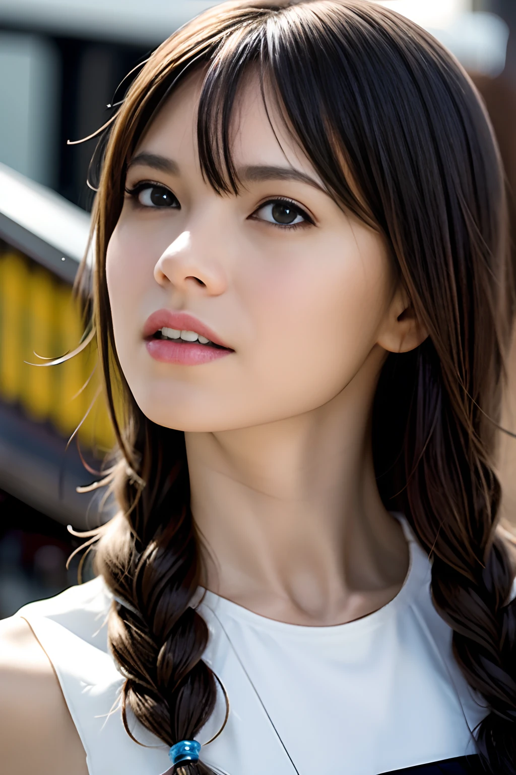 ultra detailed complex 3d rendering of face, (seios grandes: 8.8), (master part, Qualidade Superior, octane rendering, 8k), Imagem de corpo inteiro Glamour Shot, clivagem, (pele altamente detalhada: 1.2), (exposure: 1.1), (louro), (vestindo uma regata plumada de seda dourada: 1.5)), blonde hair, Mulher branca bonita com seios macios cheios e pele branca, um com bunda grande, long braided hair(retrato))), seios grandes, Dynamic angles, mystical expressions, fotos ultrarrealistas, (retrato))), bare feet, futuristic city background, facial muscles, Tiara rainha detalhada e bonita, no estilo da Marvel Comics, Clear focus, studio photography, detalhes intrincados, altamente detalhado, olhos verdes detalhados, foco nítido, digital render, profissional, Abs, ( ((pose sexy))), Selva Natural, boca aberta levemente, Mansuji, virilha aberta, olhar sedutor, Anel de Anjo, Asas de Anjo detalhadas, Anel de Anjo, Boca bonita,