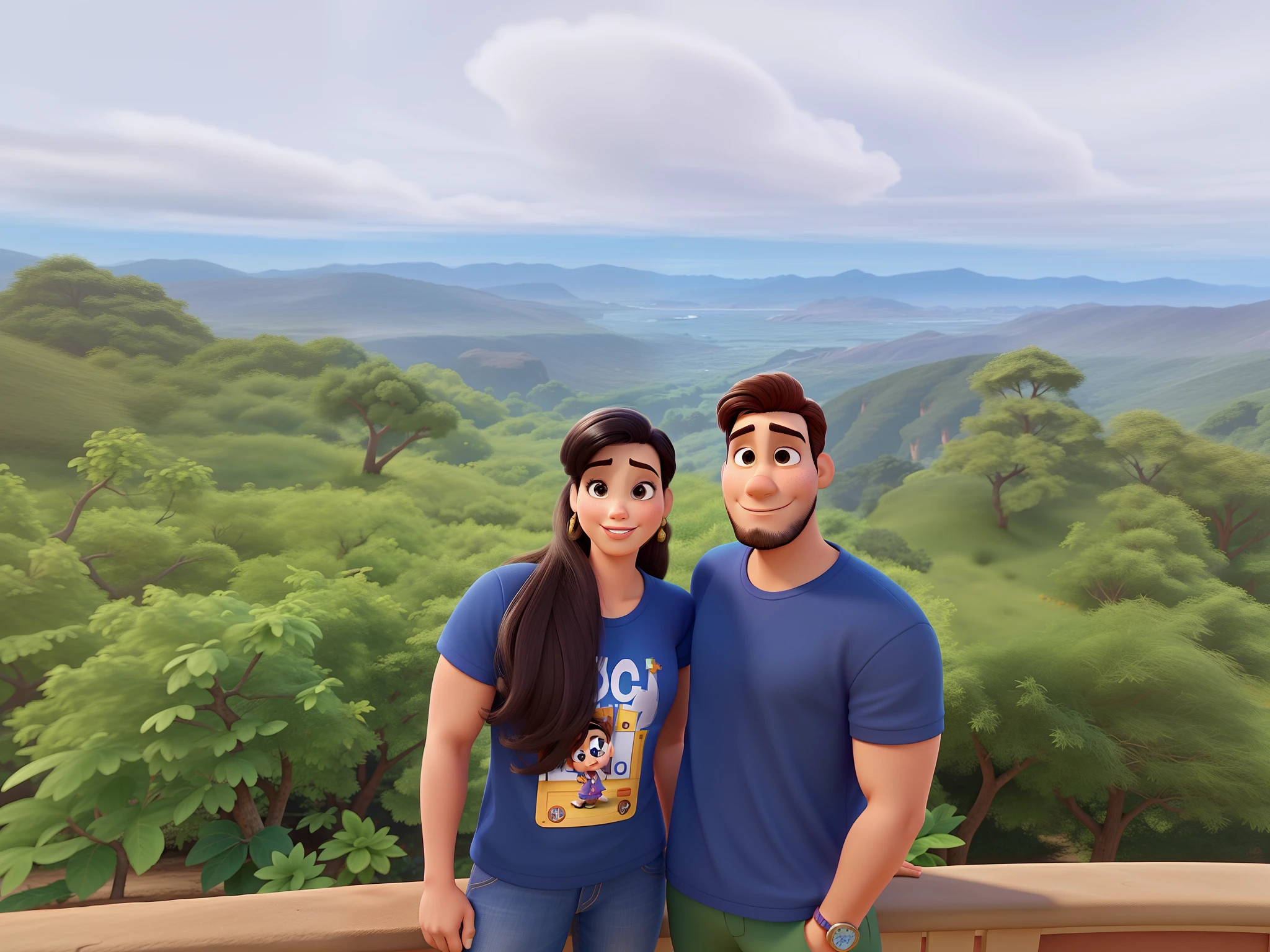 Casal estilo Disney pixar, alta qualidade, melhor qualidade