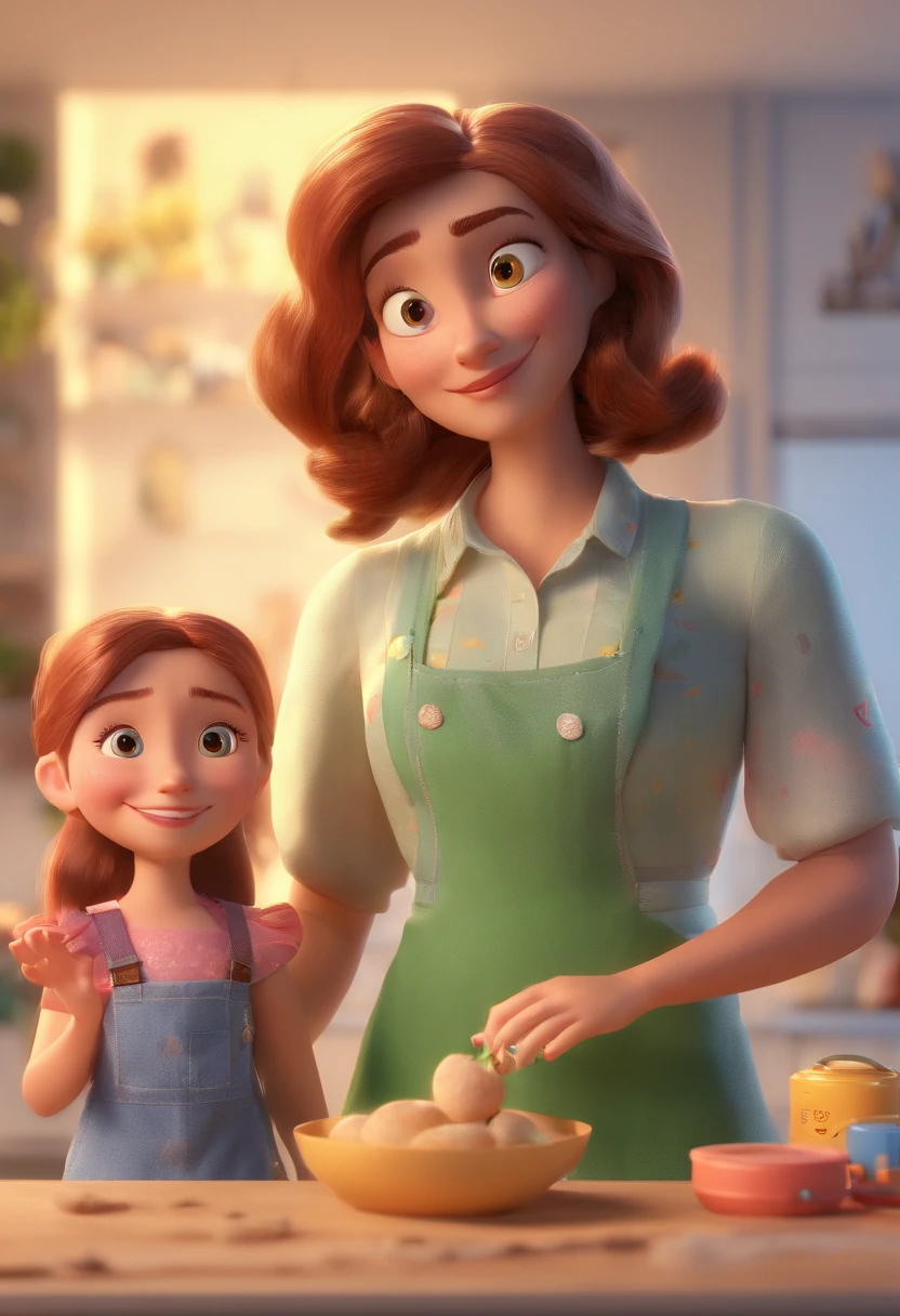 Estilo Pixar: Familia, Um pai, A mother and daughter