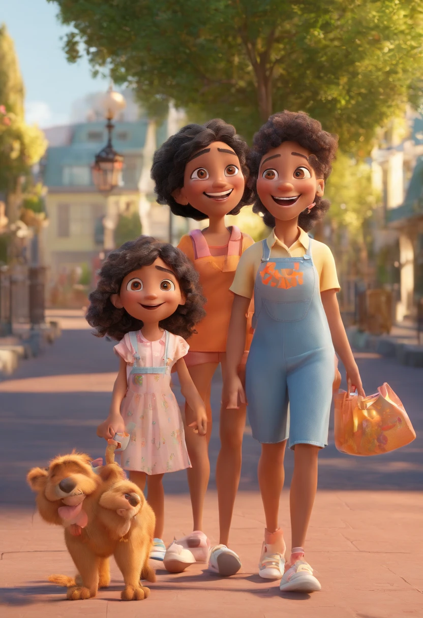 Estilo Pixar: Familia, Um pai, A mother and daughter