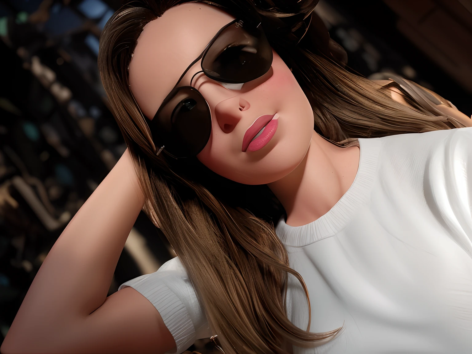 (best quality,4k,HDR),Estilo Pixar,Jovem de 26 anos,Retrato natural,deslumbrantes olhos verdes,pele clara,cabelos pretos lisos,Businesswoman,terno preto formal,beautiful face,Delicate features,lovely smile,postura confiante,iluminada pela luz suave do dia,fundo do horizonte da cidade,sombras sutis,dynamic compositing,cores vibrantes,meticulous attention to detail,Playful behavior, mas profissional,atmosfera acolhedora e convidativa,Flawless rendering,Texturas realistas,ultra-detailed facial expression,Expressive eyes and lips,olhos cintilantes com uma pitada de travessura,fios de cabelo macios e brilhantes,Subtle makeup enhancing your natural beauty,terno perfeitamente adaptado acentuando sua figura,sofisticado, but affordable,Creative and inspiring spirit,Portrait Capturing Your Ambition and Determination,Intense focus and movement in your eyes,movimento gracioso e postura equilibrada,Creating a sense of movement and energy in the artwork,Breathtaking clarity and sharpness,efeito tridimensional imersivo,perfect lighting,Illuminating your features in a flattering way,paleta de cores equilibrada e refinada,com estalos de tons vibrantes,melhorar o impacto visual geral,Finding the right balance between realism and stylization,showing her in a moment of triumph and confidence,uma obra-prima atemporal,showcasing the beauty and strength of the modern woman.