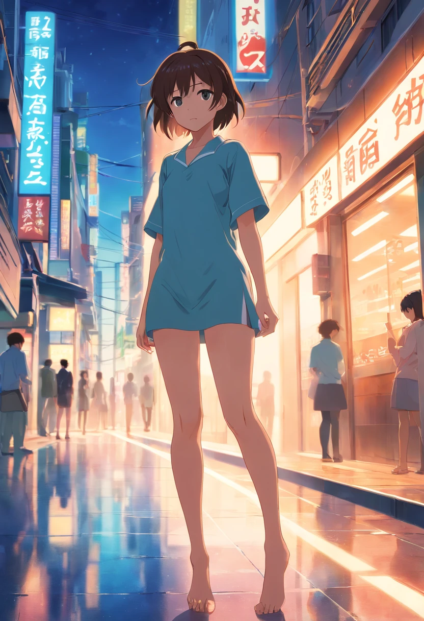 k hd,dream magical,scenecy,sima, completely naked, , naked, , , flat chest, small breasts, , young, dark, dim, black hair, hair covering eyes, creepy, messy hair, creepy room, standing, angry, mad, anger, hair over eyes, hair covering eyes, scowl, rage, alley, night time, dark street (masterpiece,detailed,highres),