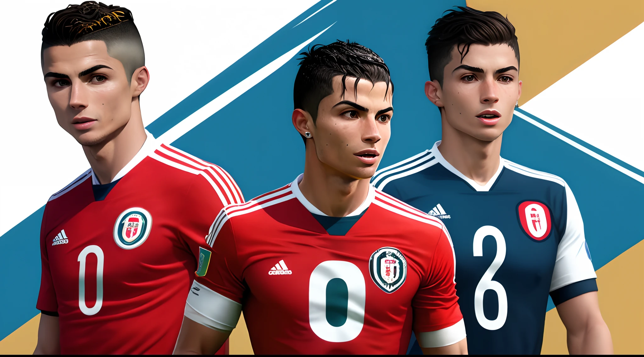 Cristiano ronaldo wearing a peru football jersey