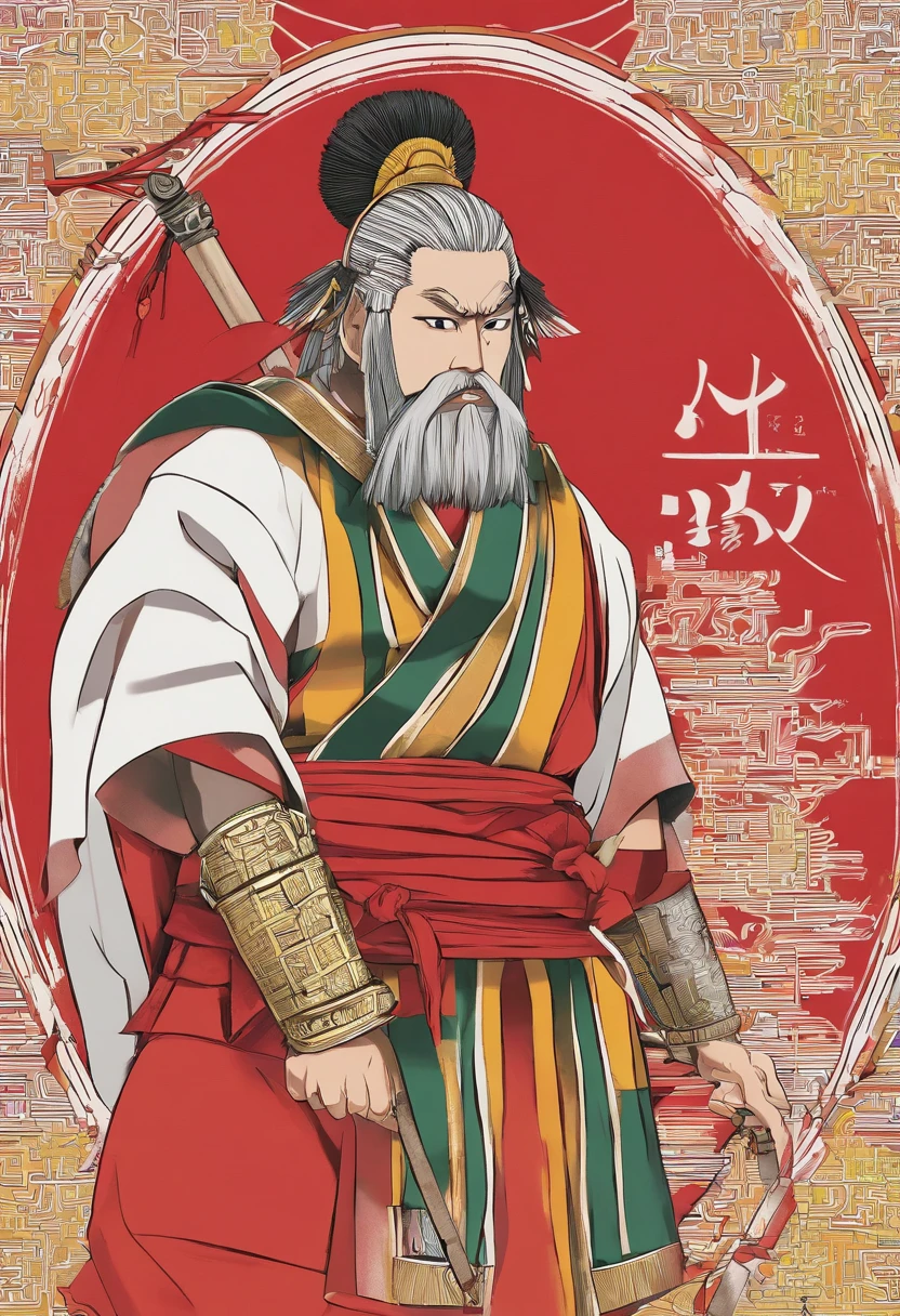 Jiraiya era um homem alto, de barba e com cabelo branco espetado normalmente amarrado em um rabo de cavalo, com dois golpes na altura dos ombros que emolduravam os dois lados de seu rosto. He also had red lines that ran from his eyes, e usava um protetor de testa de chifres com o kanji "オイル" (oleado, Abura), which shows his affiliation with Mount Myōboku.

He also had a visible wart on the right side of his nose. Jiraiya wore a kimono with a green shirt and short pants; debaixo da qual ele usava uma armadura de malha. Their clothes were completed with hand guards, um cinto preto simples, traditional Japanese wooden sandals, a red cape with two simple yellow circles, e um pergaminho nas costas. He also had a tattoo on the palm of his left hand, semelhante a uma que Gama possui.