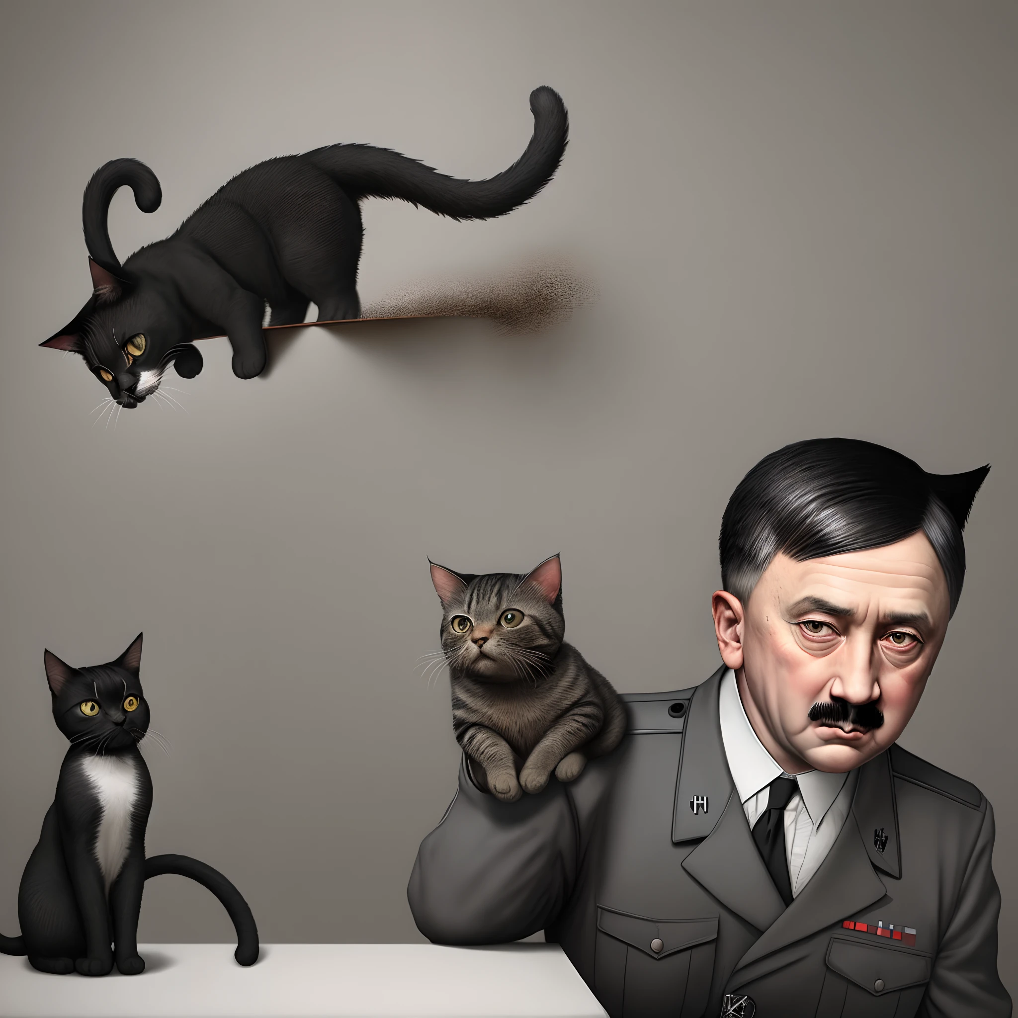 Cat as Adolf Hitler