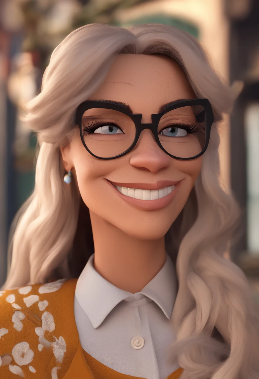 Cartoon character of a man with black glasses and a blue shirt, escrito TI Allcare, animation character, Caractere estilizado, animation style rendering, 3D estilizado, Arnold Maya render, 3 d render stylized, toon render keyshot, Personagem 3D, Personagem 3D, 3d rendering stylized, 3 d character render, personagem de desenho animado, Personagem de close up, Pose de personagem,  (Estilo Pixar) (master part:1.2) (Bokeh) (best quality) (pele detalhada) (textura detalhada) (8k) (argila) (Cinematic lighting) (foco nítido