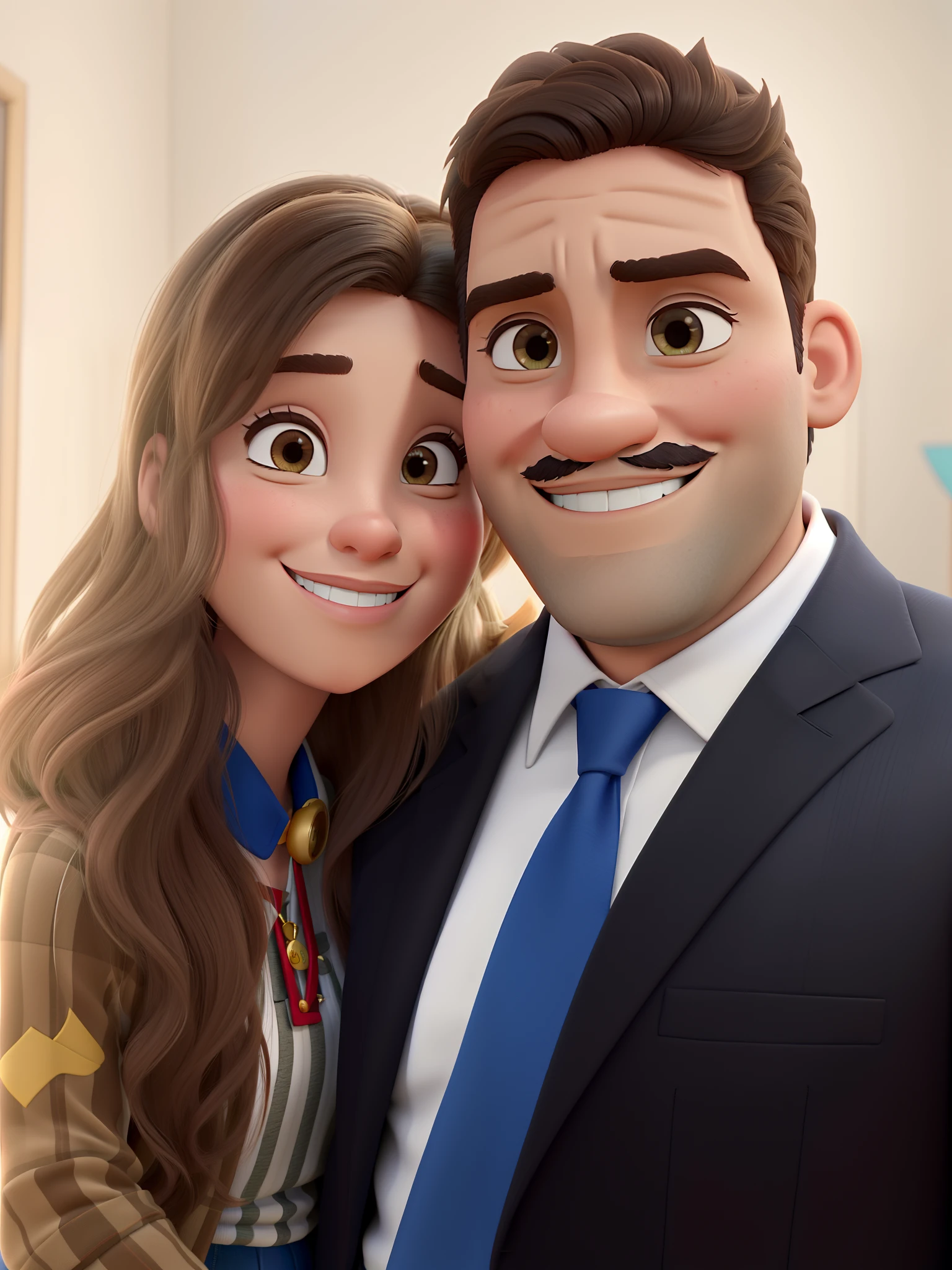 casal homem e mulher no estilo Disney Pixar, alta qualidade, melhor qualidade