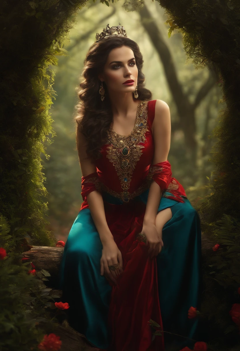 (Um enorme peito:1.3),(master part, best quality:1.4), (Beautiful, aesthetic, perfeito, delicado, intrincado:1.2),((best quality)), ((master part)), (circunstanciado),(A high resolution:1.2) branca de neve, dobrar, angle of view,