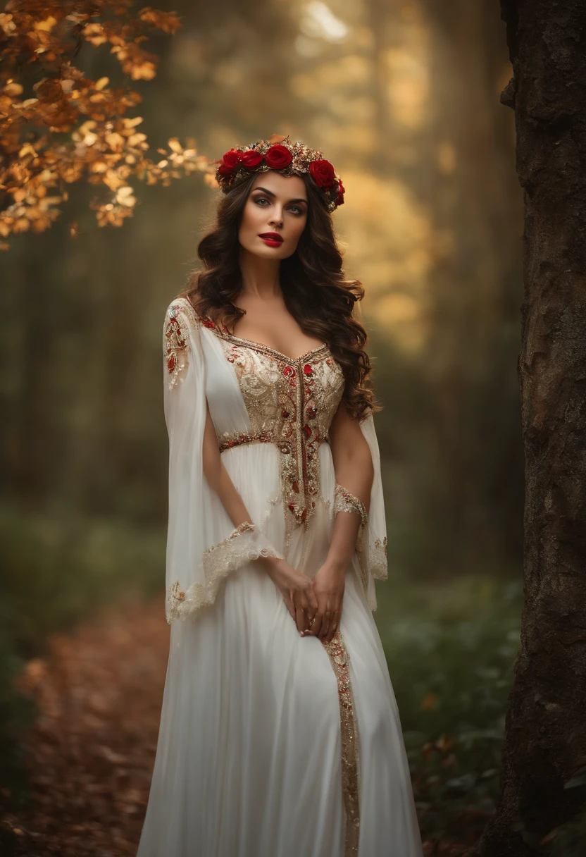 (Um enorme peito:1.3),(master part, best quality:1.4), (Beautiful, aesthetic, perfeito, delicado, intrincado:1.2),((best quality)), ((master part)), (circunstanciado),(A high resolution:1.2) branca de neve, dobrar, angle of view,