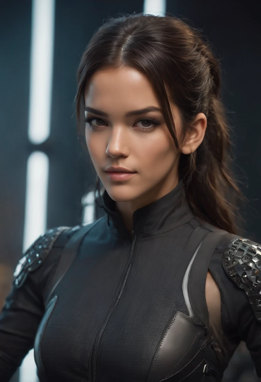 ((melhor qualidade)), ((obra-prima)), (detalhado: 1.4), ........3d, (Bruna Marquezine) como uma linda mulher cyberpunk, (((corpo inteiro))), (Techpunk mask:1.2), corpo esguio, Kung-Fu, cabelo preto, olhos negros, transparente, corpo brilhante, ninja ciborgue, Action Pose, ::style futurista cyberpunk, Estilo realista,  HDR (high dynamic range), ray tracing, NVIDIA RTX, Super-Resolution, Unreal 5, Subsurface dispersão, Textura PBR, Post-processing, anisotropic filtering, profundidade de campo, Maximum clarity and sharpness, texturas multicamadas, Albedo e mapas Speculares, surface shading, Accurate simulation of light-material interaction, perfectly proportions, octan render, Two-tone lighting, Abertura ampla, ISO baixo, White balance, 8k ::n_style pintura digital, deformed parts, rosto deformado, ((rosto feio)), ((deformed hands)),