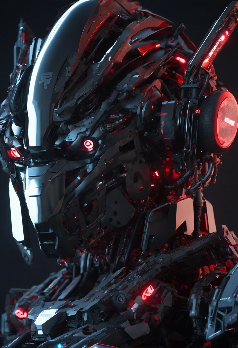 Sense of technology, C4D, OC Renderer, Unreal Engine, high detailing, industrial design, 8K HD, studio lights,Lenovo Sync Pad、Carbon black and red coloring、stylish、sleek design、masterpiece、The best、longing、Luxury goods、High-end products、Matte finish、Frugality and robustness、durability、Robustness、TrackPoint、Gundam Face、ThinkPad、Lenovo Logo