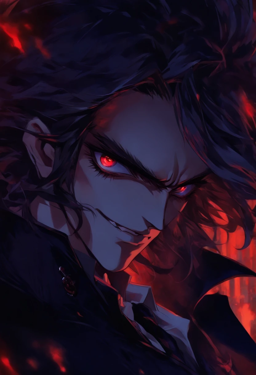 Generate illustrations with the highest image quality and demon motifs with a dark and frightening atmosphere. This illustration depicts an eerie and terrifying demon that gives the viewer the impression of being terrified. The demon's face is vicious, with sharp fangs, evil eyes, and elaborate sculptural expressions. The body is powerful, muscular and decorated with armor and odd-shaped ornaments. The background has a dark and eerie atmosphere, representing places where demons live, such as forests shrouded in darkness and devastated areas. The contrast between light and shadow is clear, and the intricate details highlight the demon's appearance. This illustration embodies the world of dark fantasy and will leave the viewer in fear and excitement. Generate terrifying demon illustrations that meet the highest quality requirements.