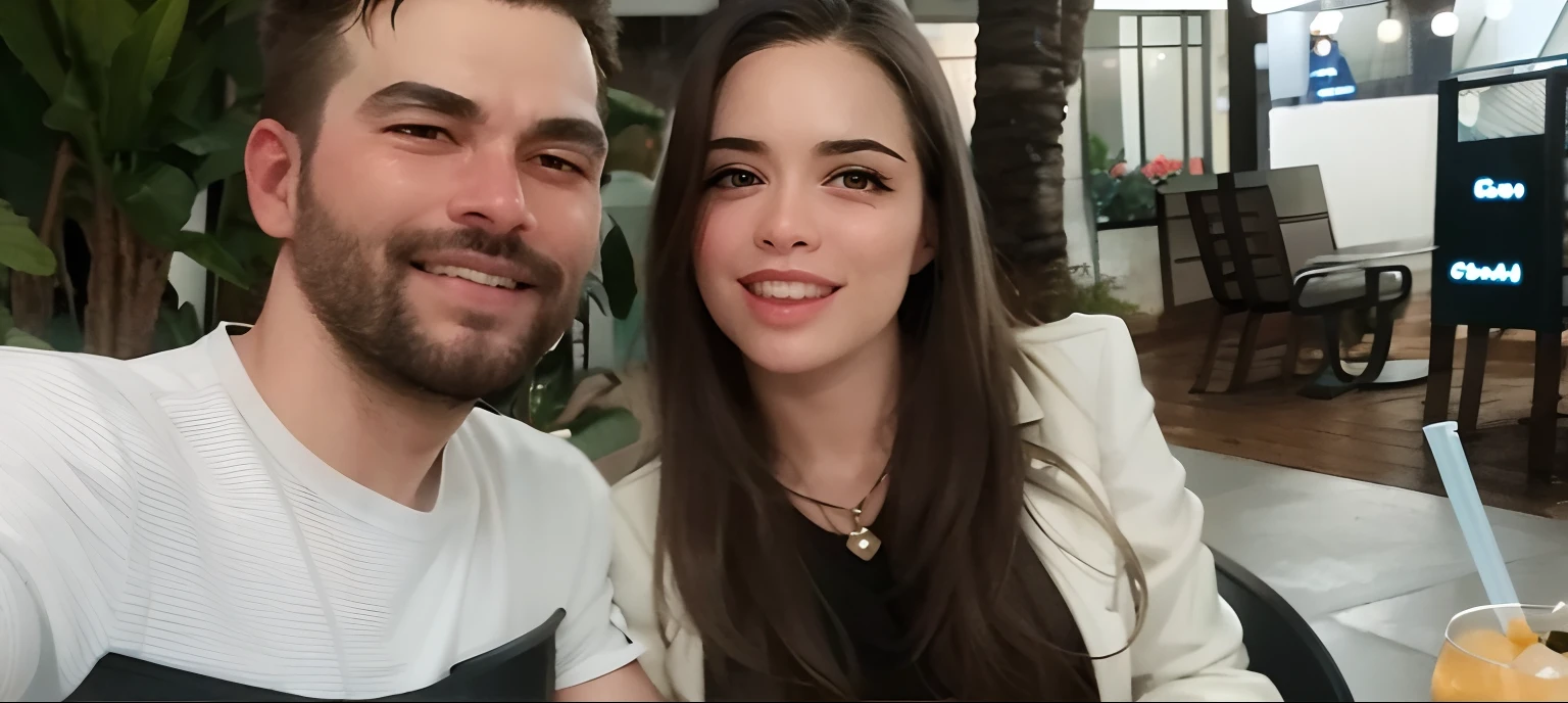 they are sitting at a table with drinks and a drink, by Nándor Katona, in sao paulo, by Maria Helena Vieira da Silva, valentina remenar, inspired by Antônio Parreiras, profile image, icaro carvalho, malika favre, david rios ferreira, by Amelia Peláez, happy couple