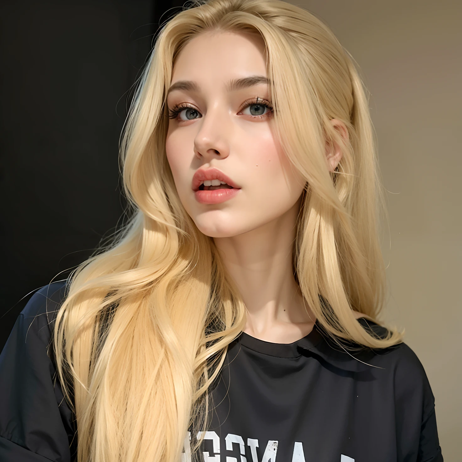 Blonde woman with long hair wearing a black shirt and looking at the camera, Yelena Belova, ava max, Anastasia Ovchinnikova, julia gorokhova, Taran Dasha, Angelina Stroganova, Alexandra Waliszewska, Irina Nordsol Kuzmina, Madalena Radziej, Marischa Becker, Viktoria Gavrilenko