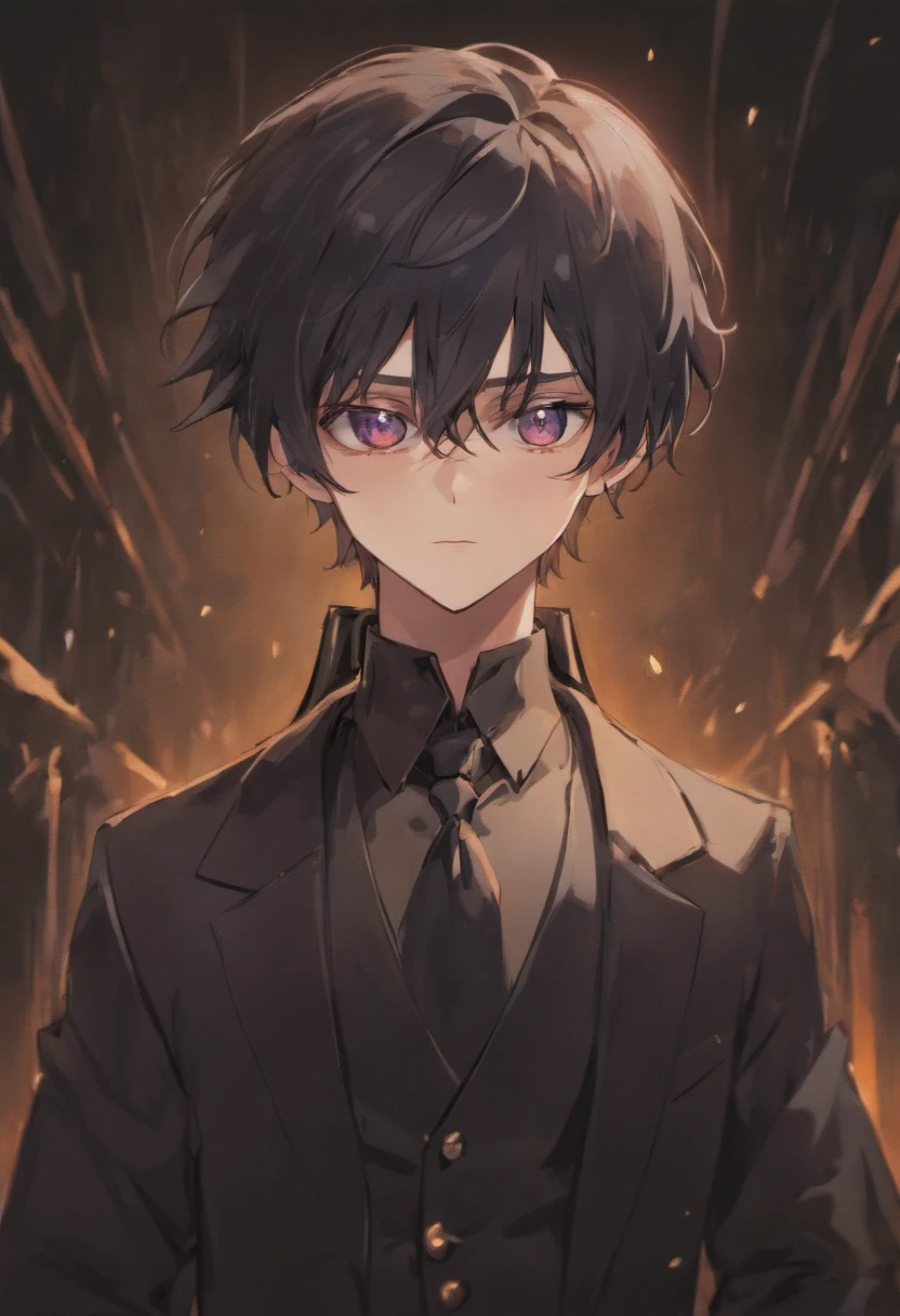 Adult male around 28 years, pale skin, dark long hair, a sharp and refined set of features, long lashes, and beautiful eyes, vampire, handsome, formal and gothic attire, calm, bishonen