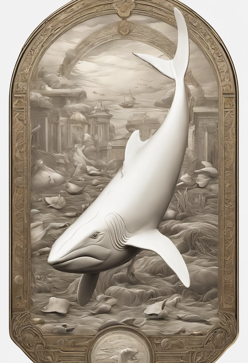 "The 3D rendering of the white whale is very good,Dynamic representation, Vivid effects and details,Superior image quality,A high resolution,plethora of colors, Lots of coins, cherished"