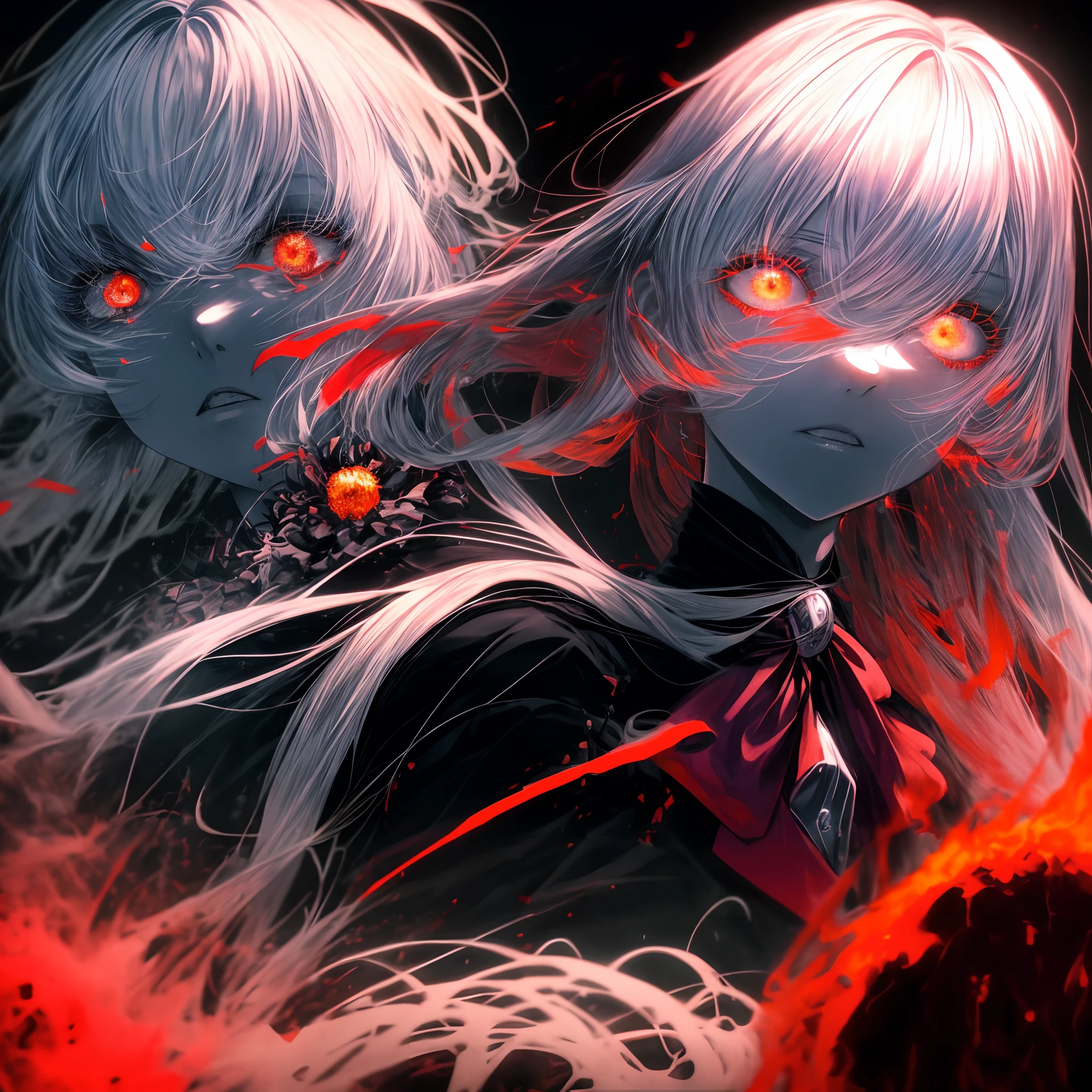 Radioactive light, anime2018::1,  red::1, neon color::1,, Part 1.5, detailed face, ultra quality, Ultra Graphics,  Bloom 1.0, a vampire, depression, Ultra realist, Anime IRL,Anime girl, dark style, HDR, RTH, The body is falling apart , detailed face,soft lighting, Makoto Shinkai,Digital paint,looking at the camera",  8 K, extra limbs,big dreamy eyes,blurred, Soft and smooth skin, Cloned face, Symmetric,neon Liquid, leaks from the eyes,anime art,Photo, Crack on the face  , ...key: red, blood de los ojos, realist, Luz realist, Anime realist, Sombras realists, Liquid, dripping from a tree,depressant, clouds, sakura, Spider lily , detailed eyes, eye focus, eyelashes, fluffy lower eyeeyelashes:1.5, Pale face,{Ojos muy reds} {{{Gloomy atmosphere}}}, Scary Image, jungle, {{fog}}, {{{{Neon red Liquid, flowing down the trees}}}}, {{dark atmosphere}}, {{{The body is falling apart}}}, {braids}, rain, {{blood en el suelo}}, {{fire}}, {{{eye closeup}}},The Better Generation, Ultra Generation, Generation 3000, 2048×2048.., Detailed faces, Clothing Detail, Symmetric balance, Ghoul from Tokyo, a vampire, Kaneki, Anime 2020, Water and sky, black hair,detailed hair, Ghoul from Tokyo, Kaneki, a vampire, Arte depressant, depression, ennui, sadness, Cry, pain, black smoke, Black Energy, tentacles, Kagune, blood, blood en la cara, Un mar de blood, chains, barbed wire, fire, Wide-angle camera, Lots of small details, Spider lily, sakura, sweet, Scalopenda, Black background, Hole in the body, Dead Inside, Dead Art, lying on the grass,