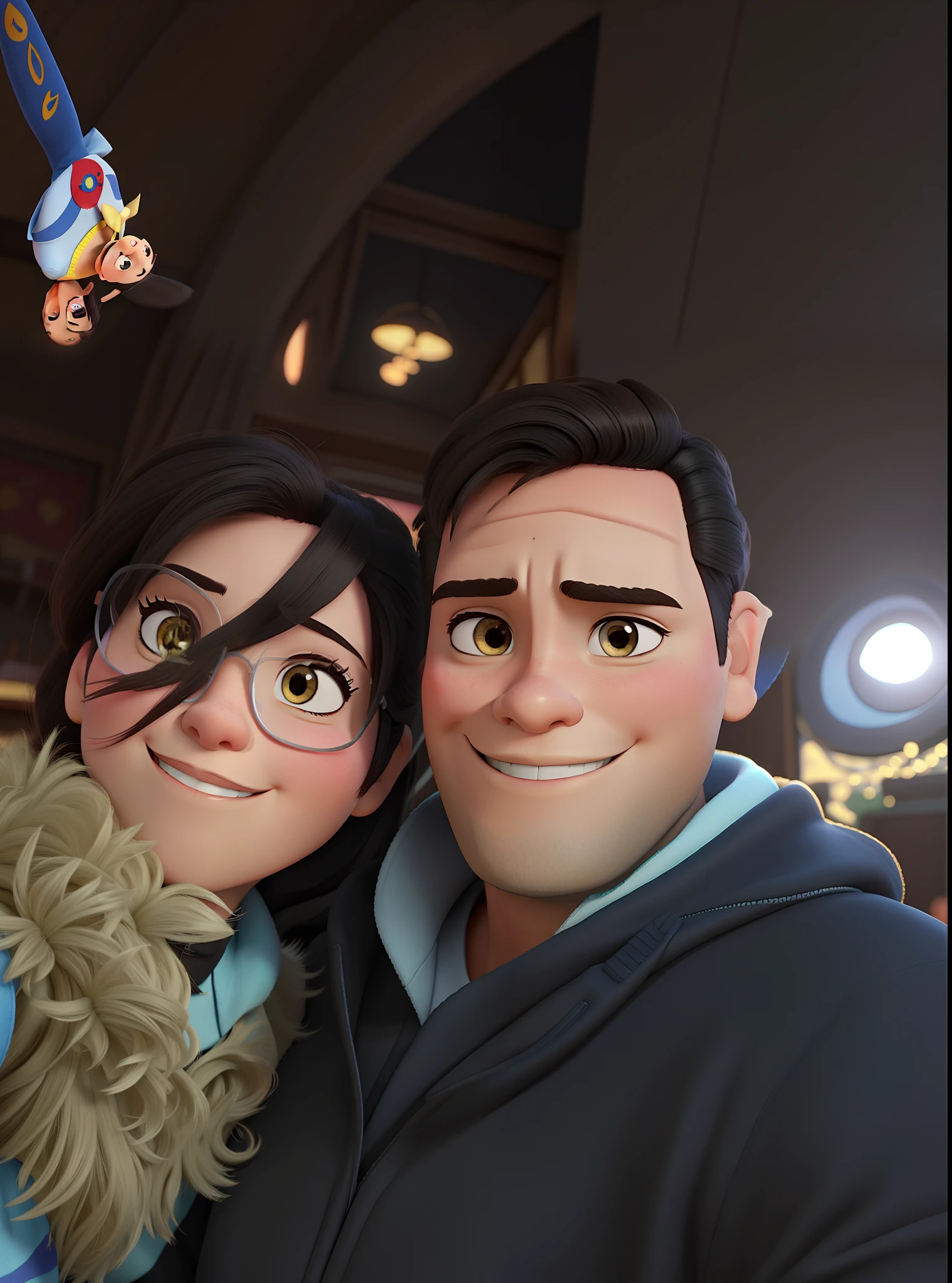 Casal estilo Disney pixar, um amor de vida.