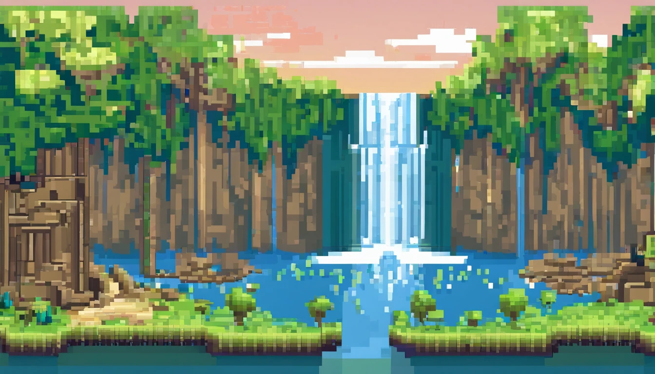 water fall with river,mont,rios,Rochas