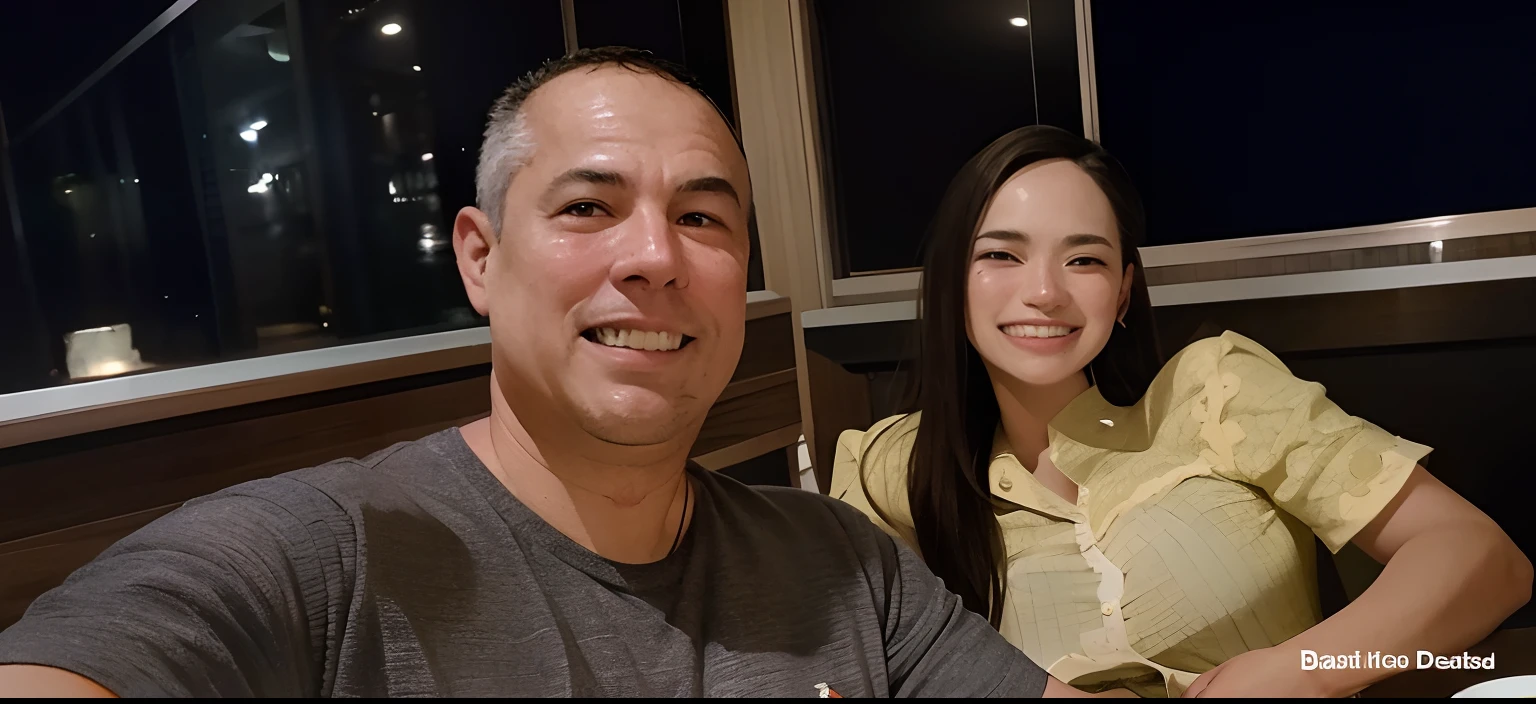 homem e mulher sorridentes sentados em uma mesa com comida na frente deles, imagem de perfil, instagram post, david rios ferreira, Mars Ravelo e Greg Rutkowski, foto do perfil, Tyler Edlin e Natasha Tan, andrea rocha, belos arredores, Postagem no Reddit, facebook post, Karla Ortiz, momma and papa, vacation photo, Directed by: Gwen Barnard