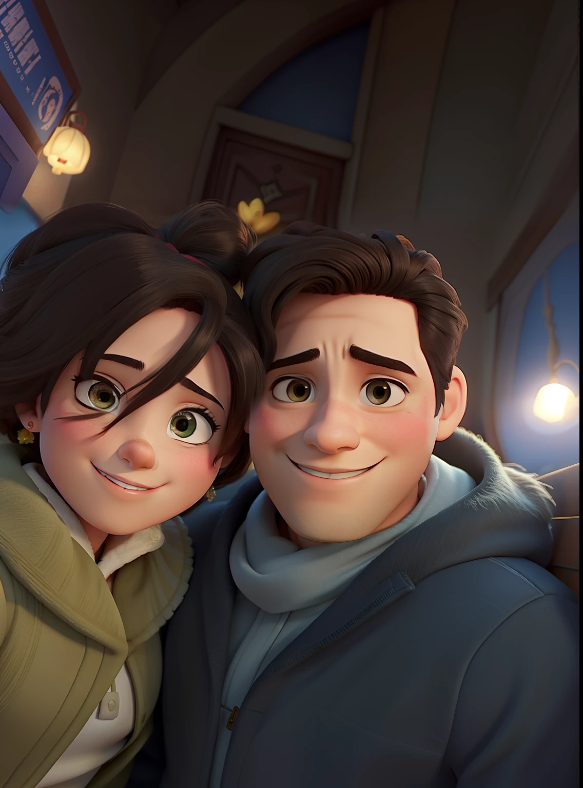 Casal feliz igual filme da Disney amor