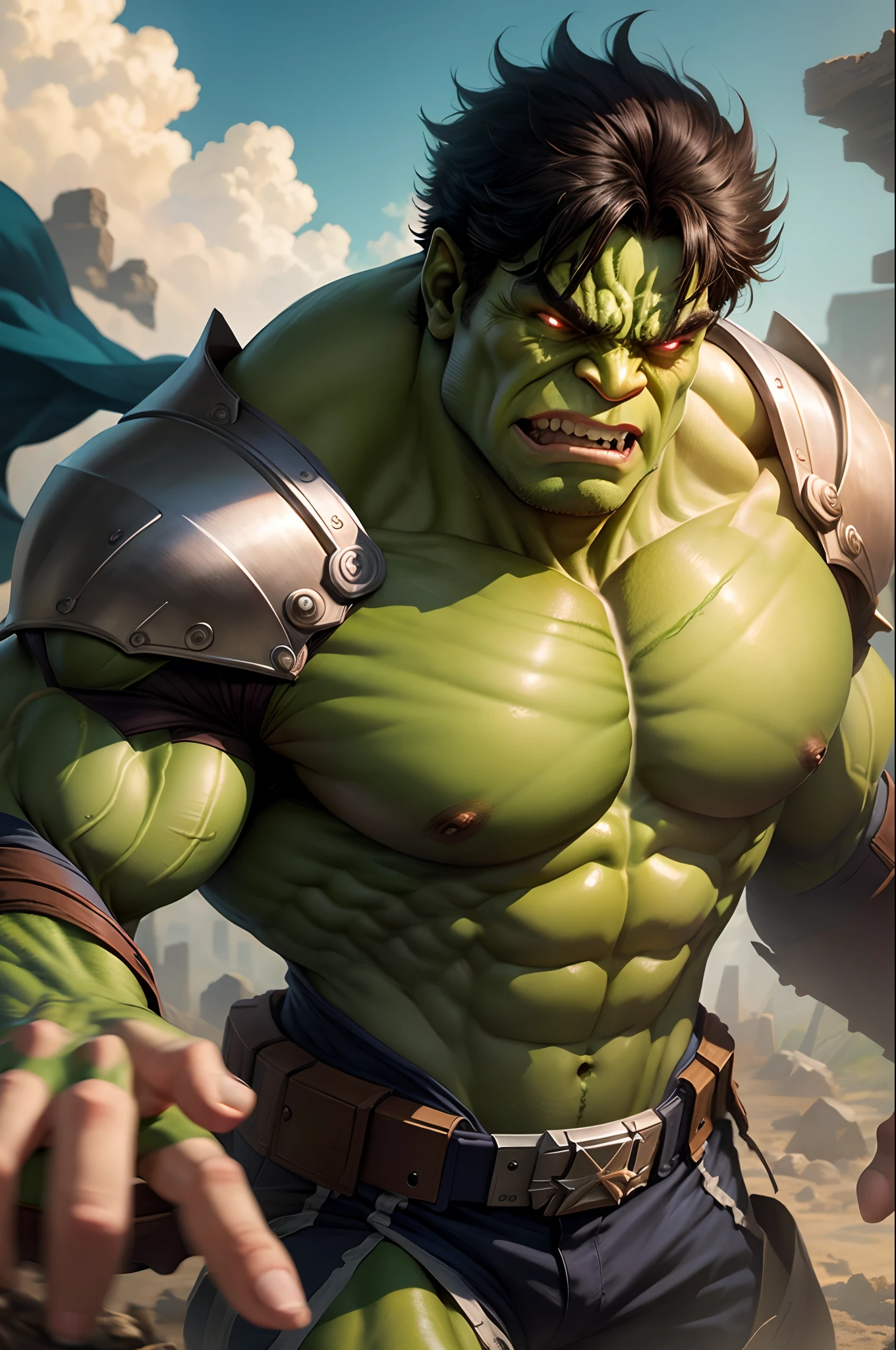 make me a Marvel-themed picture in animation style and put the word QUIZ in it and have the characters Hulk Iroman Thor and others